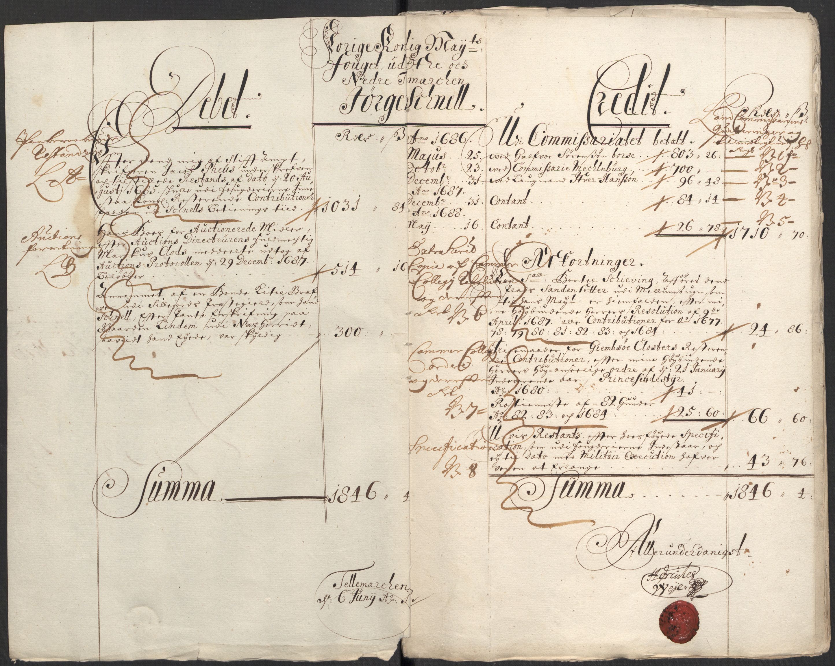 Rentekammeret inntil 1814, Reviderte regnskaper, Fogderegnskap, RA/EA-4092/R35/L2088: Fogderegnskap Øvre og Nedre Telemark, 1687-1689, p. 96