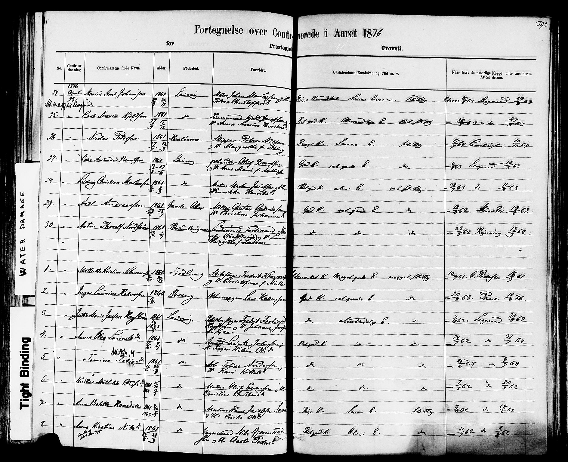 Larvik kirkebøker, AV/SAKO-A-352/F/Fa/L0006: Parish register (official) no. I 6, 1871-1883, p. 392