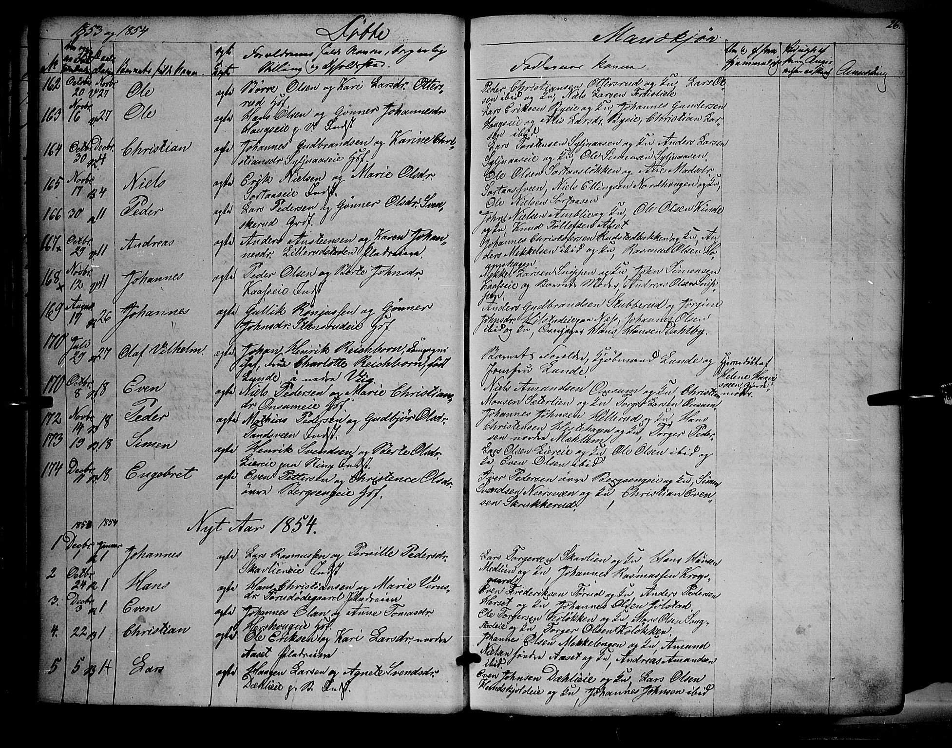 Ringsaker prestekontor, AV/SAH-PREST-014/K/Ka/L0009: Parish register (official) no. 9, 1850-1860, p. 26