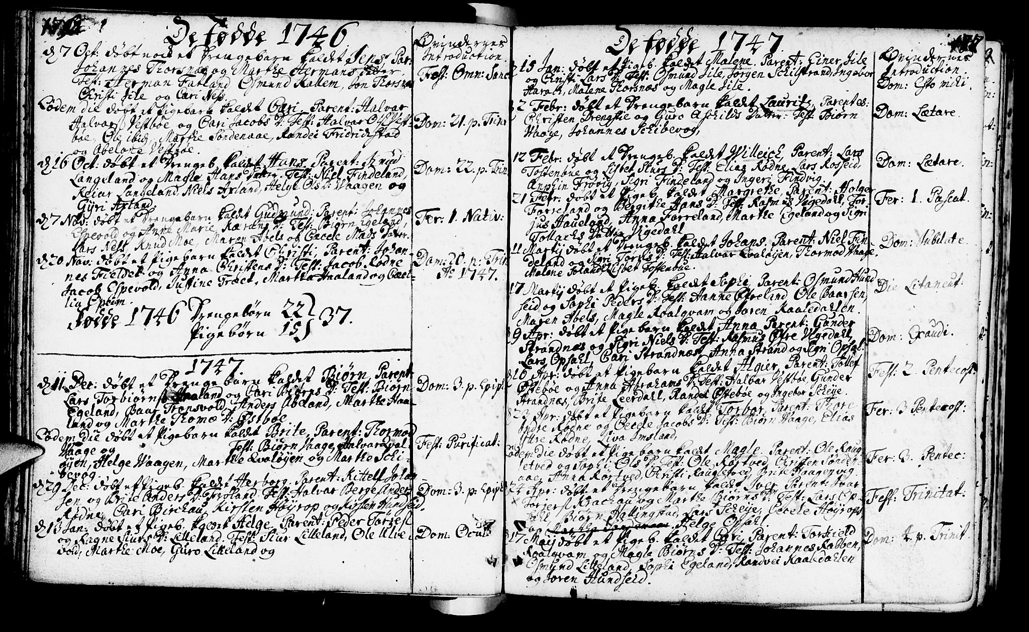 Vikedal sokneprestkontor, AV/SAST-A-101840/01/IV: Parish register (official) no. A 1, 1737-1778, p. 176-177