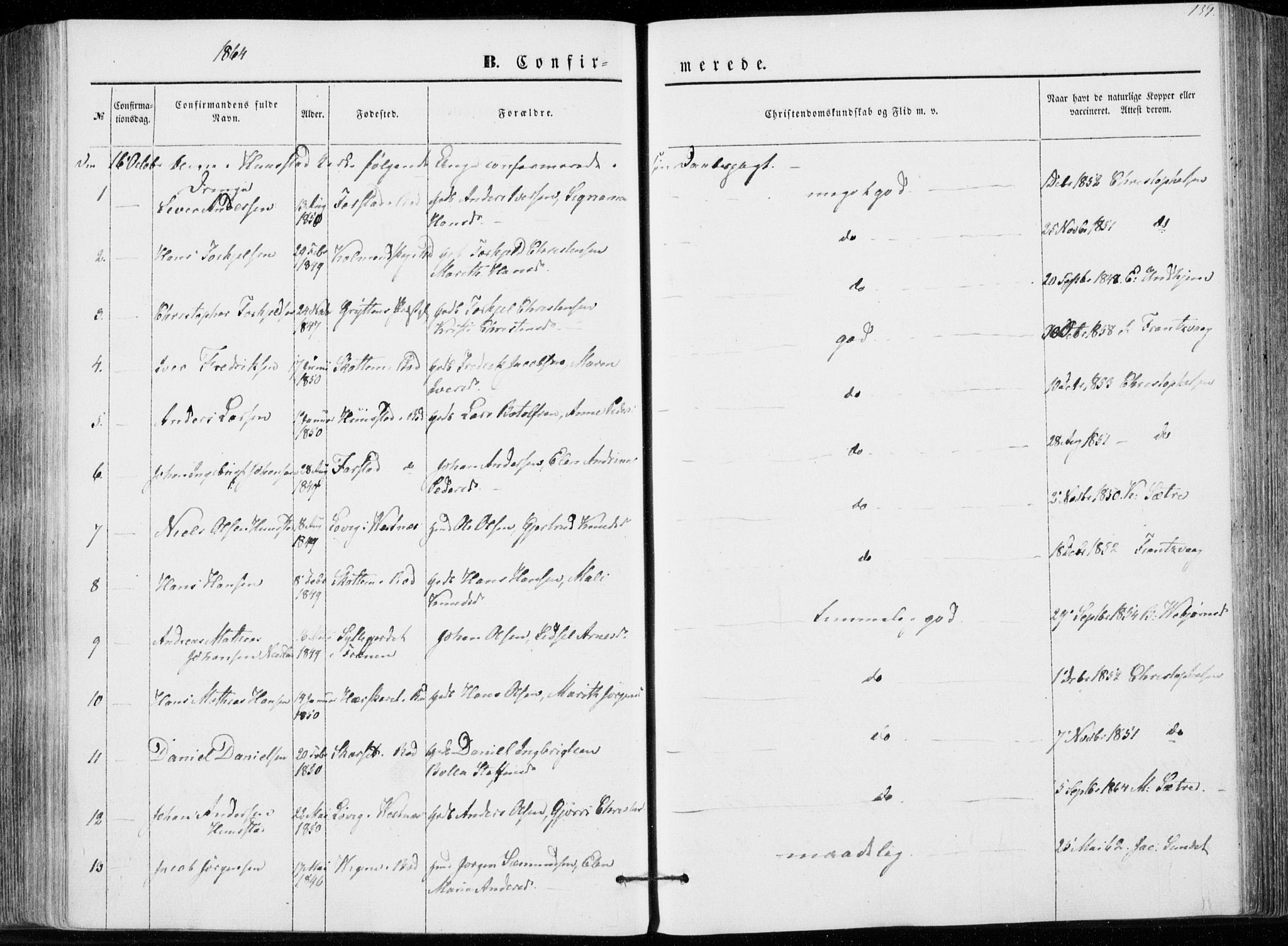 Ministerialprotokoller, klokkerbøker og fødselsregistre - Møre og Romsdal, AV/SAT-A-1454/566/L0767: Parish register (official) no. 566A06, 1852-1868, p. 139