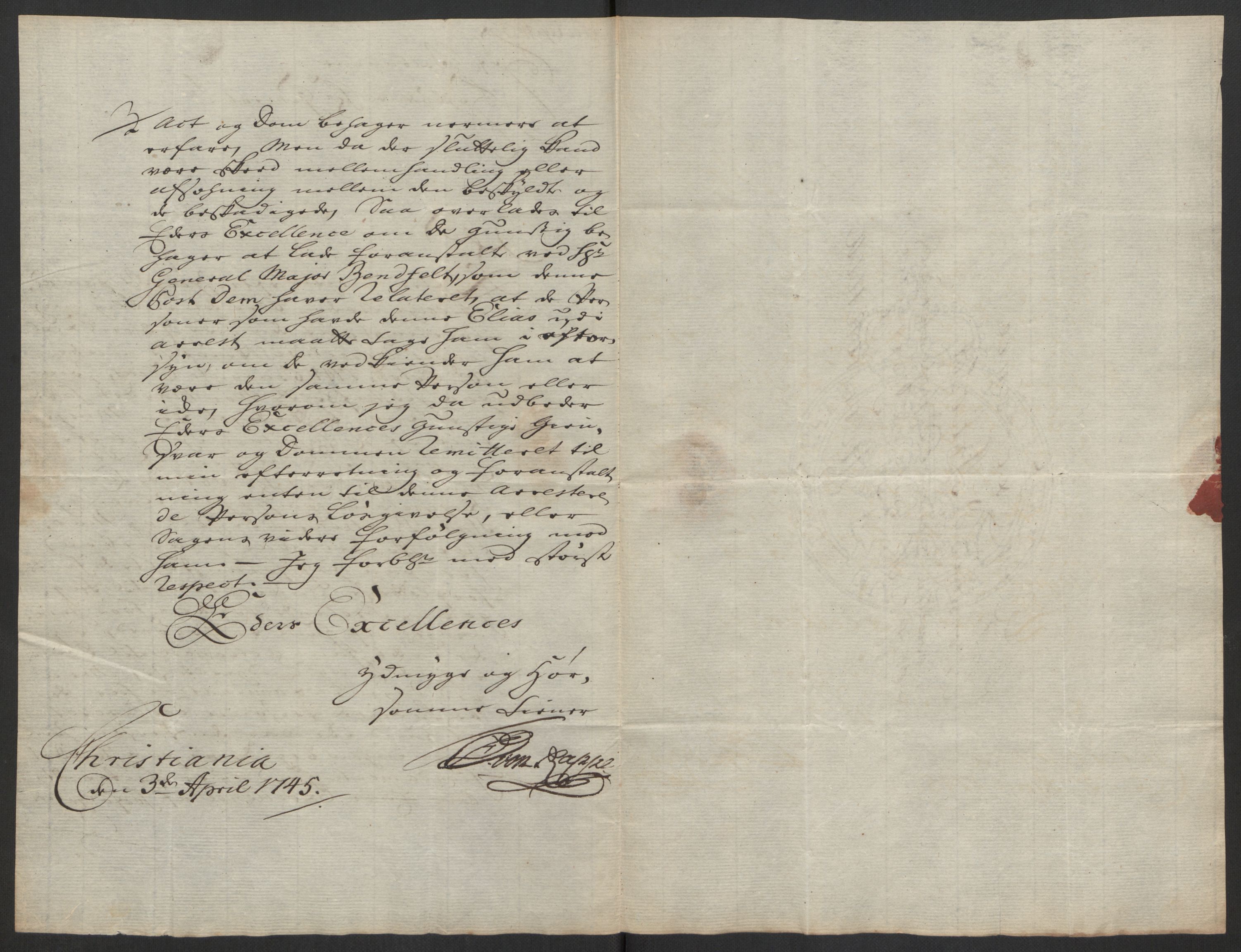 Kommanderende general (KG I) med Det norske krigsdirektorium, AV/RA-EA-5419/D/L0062: Stattholderens, stiftamtmenns og amtmenns brev, 1741-1745, p. 321