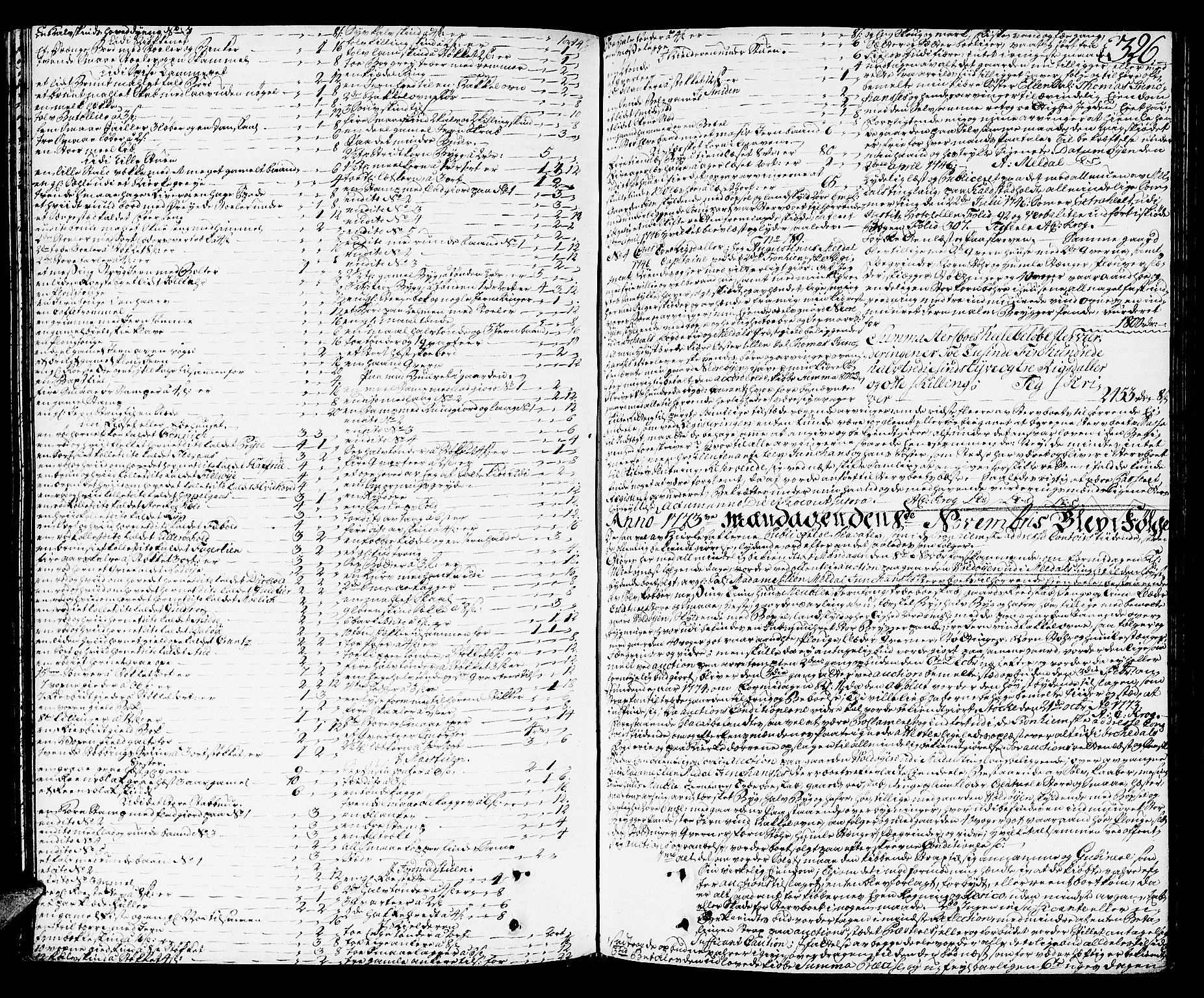 Orkdal sorenskriveri, SAT/A-4169/1/3/3Aa/L0007: Skifteprotokoller, 1767-1782, p. 325b-326a