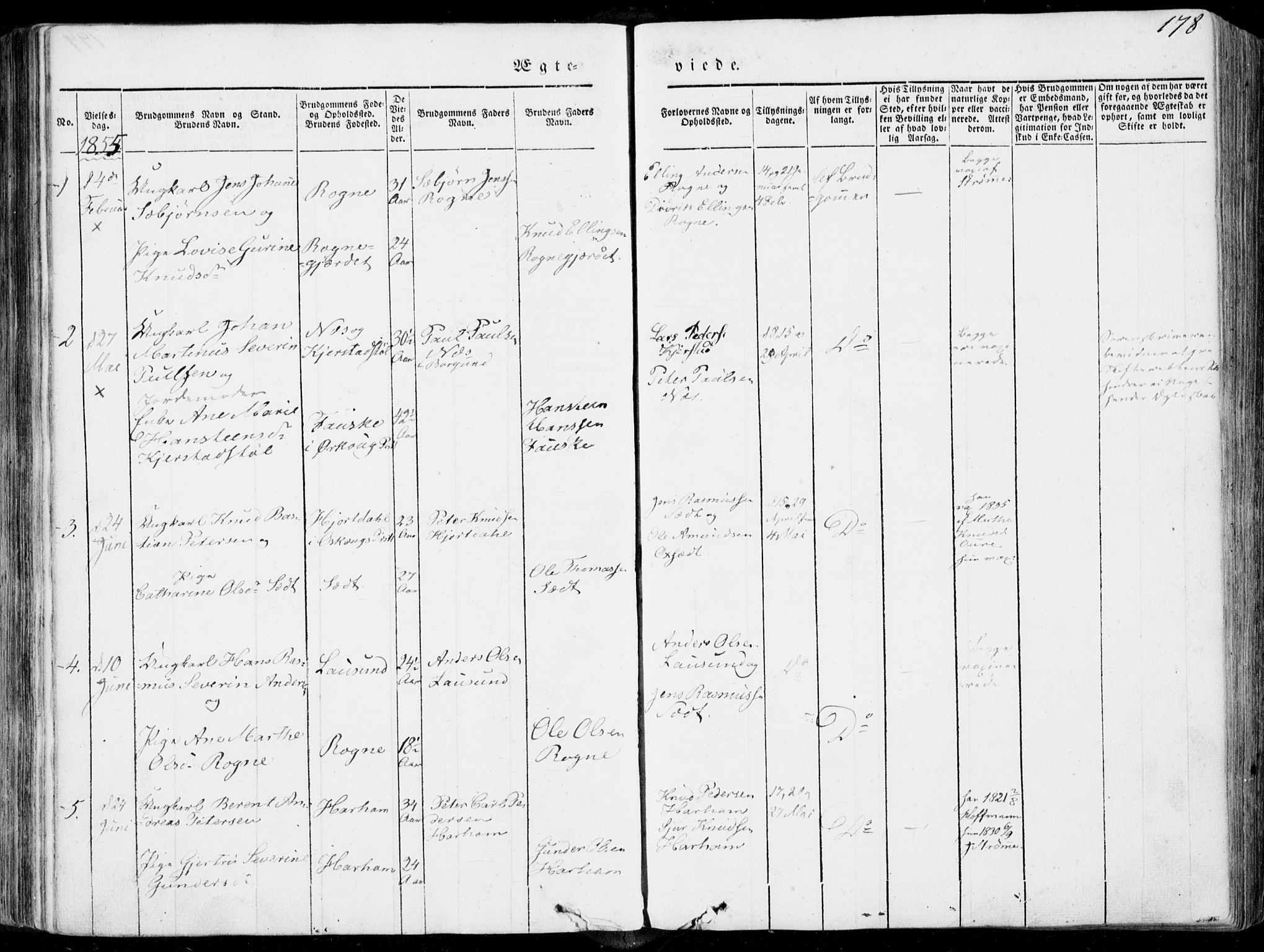 Ministerialprotokoller, klokkerbøker og fødselsregistre - Møre og Romsdal, SAT/A-1454/536/L0497: Parish register (official) no. 536A06, 1845-1865, p. 178