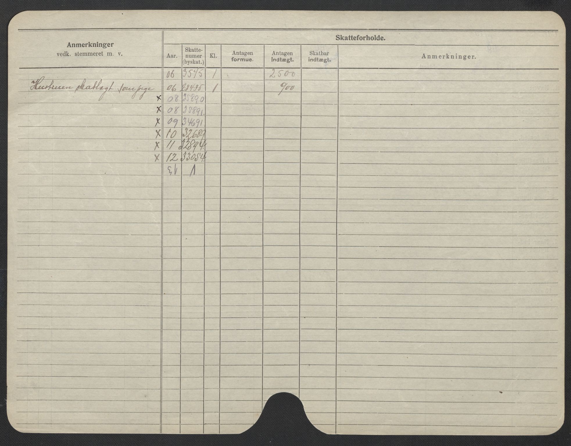 Oslo folkeregister, Registerkort, AV/SAO-A-11715/F/Fa/Fac/L0022: Kvinner, 1906-1914, p. 1104b