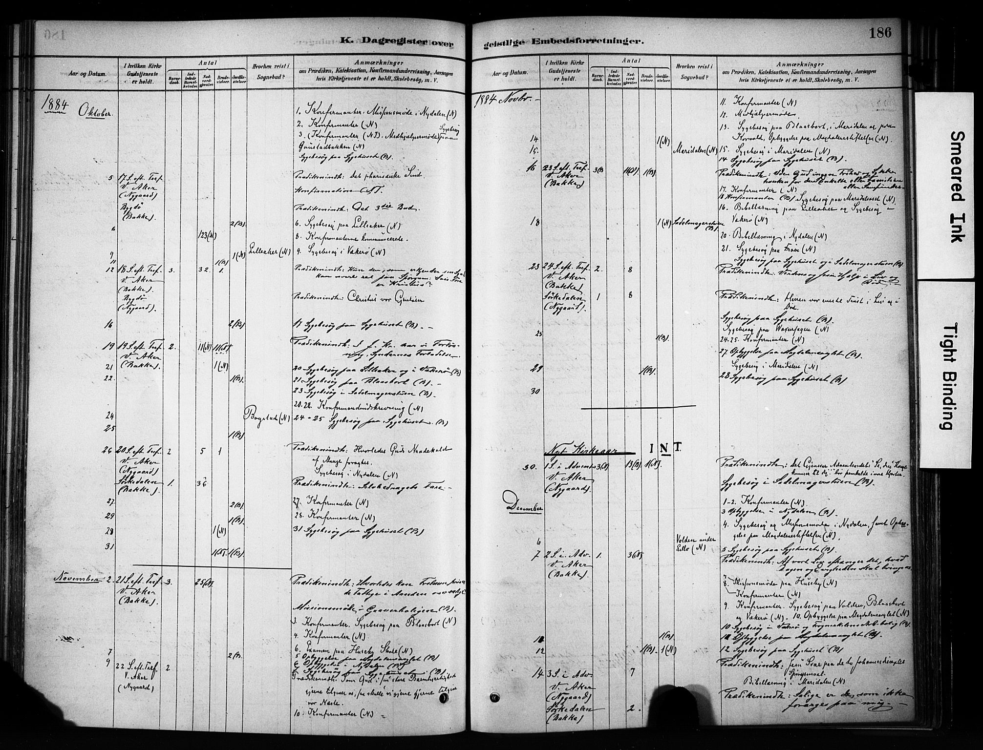 Vestre Aker prestekontor Kirkebøker, AV/SAO-A-10025/F/Fa/L0009: Parish register (official) no. 9, 1878-1967, p. 186