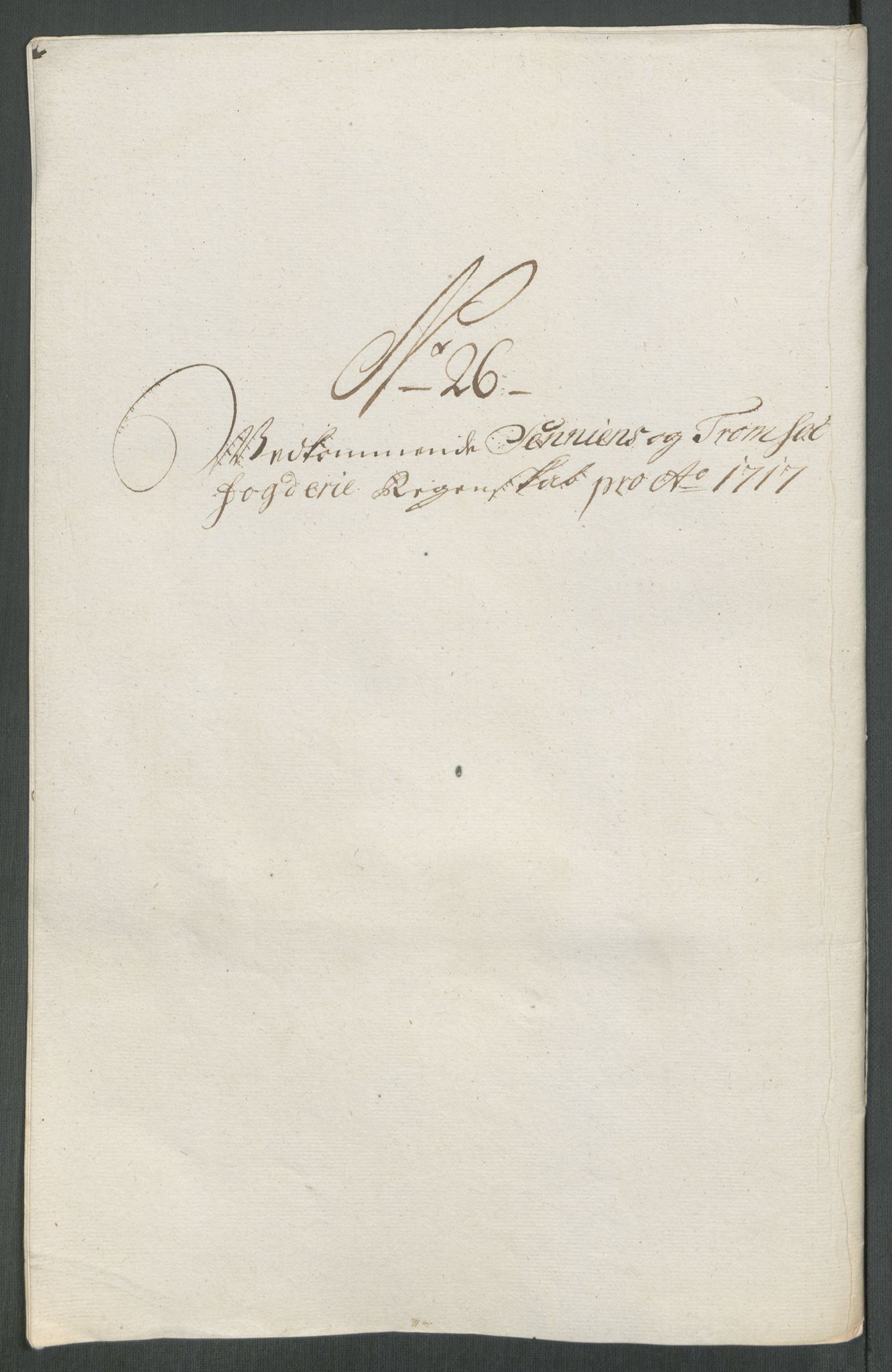 Rentekammeret inntil 1814, Reviderte regnskaper, Fogderegnskap, AV/RA-EA-4092/R68/L4763: Fogderegnskap Senja og Troms, 1717, p. 246