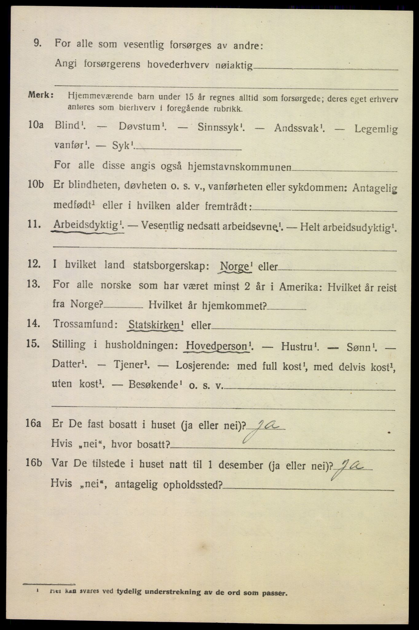 SAK, 1920 census for Sør-Audnedal, 1920, p. 1500