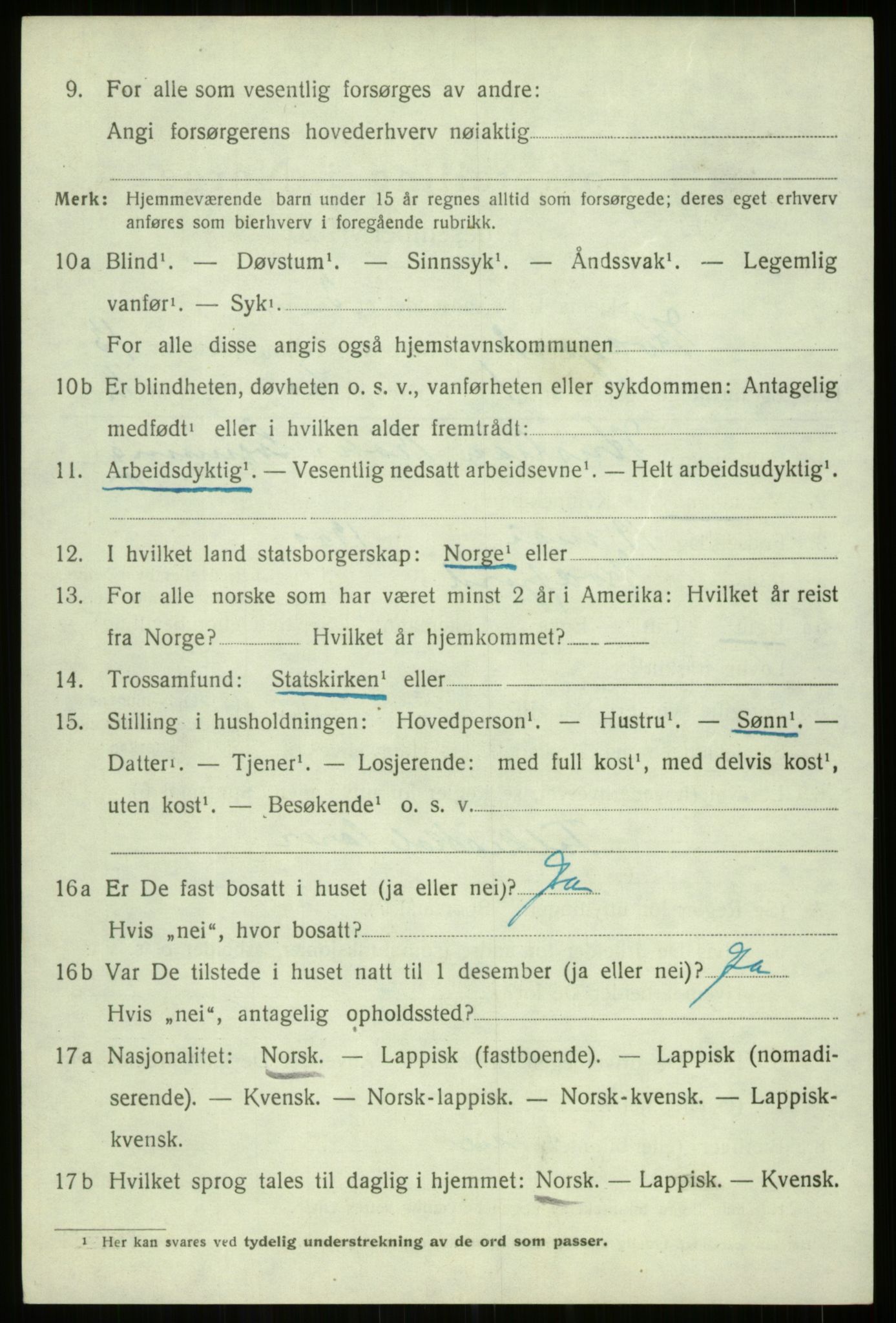 SATØ, 1920 census for Kvæfjord, 1920, p. 6316