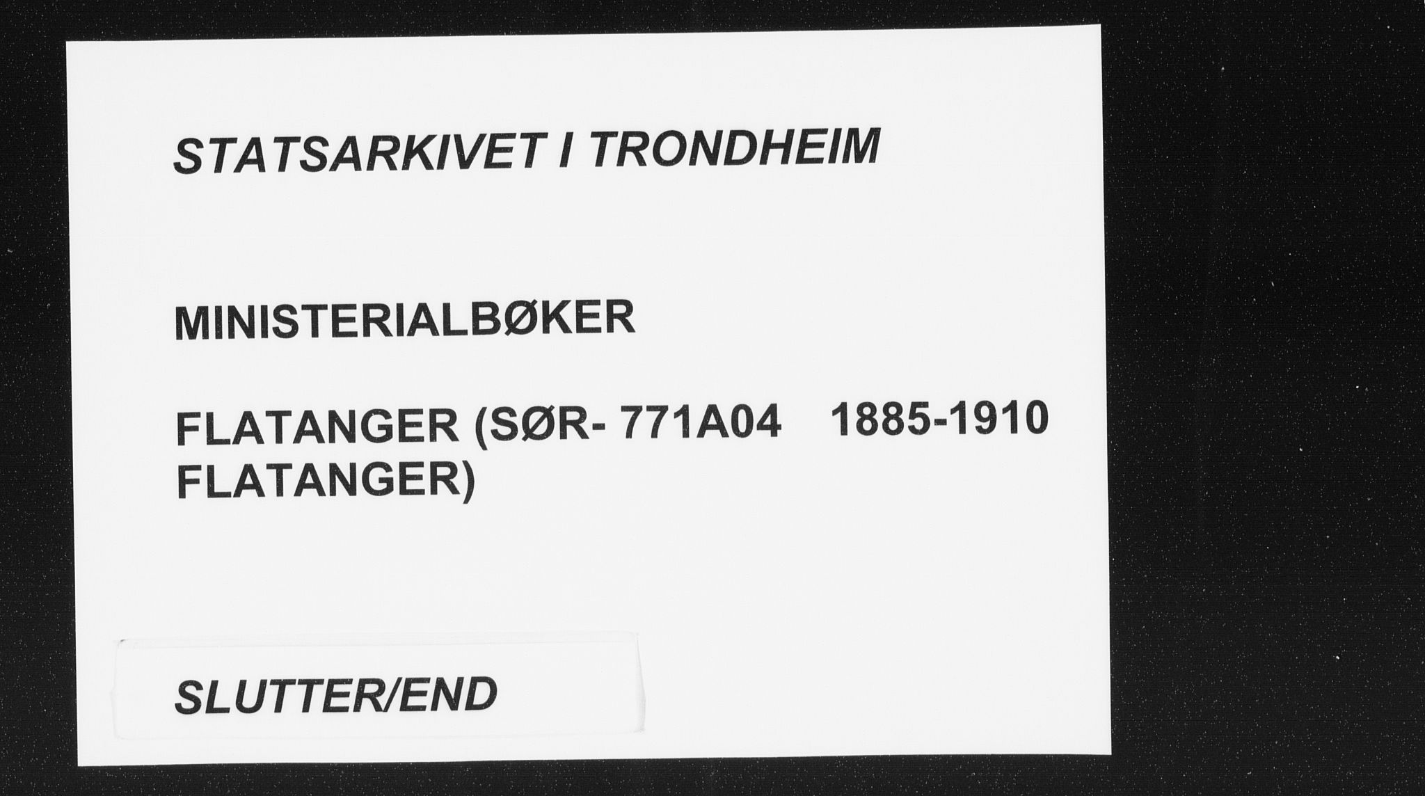 Ministerialprotokoller, klokkerbøker og fødselsregistre - Nord-Trøndelag, SAT/A-1458/771/L0597: Parish register (official) no. 771A04, 1885-1910