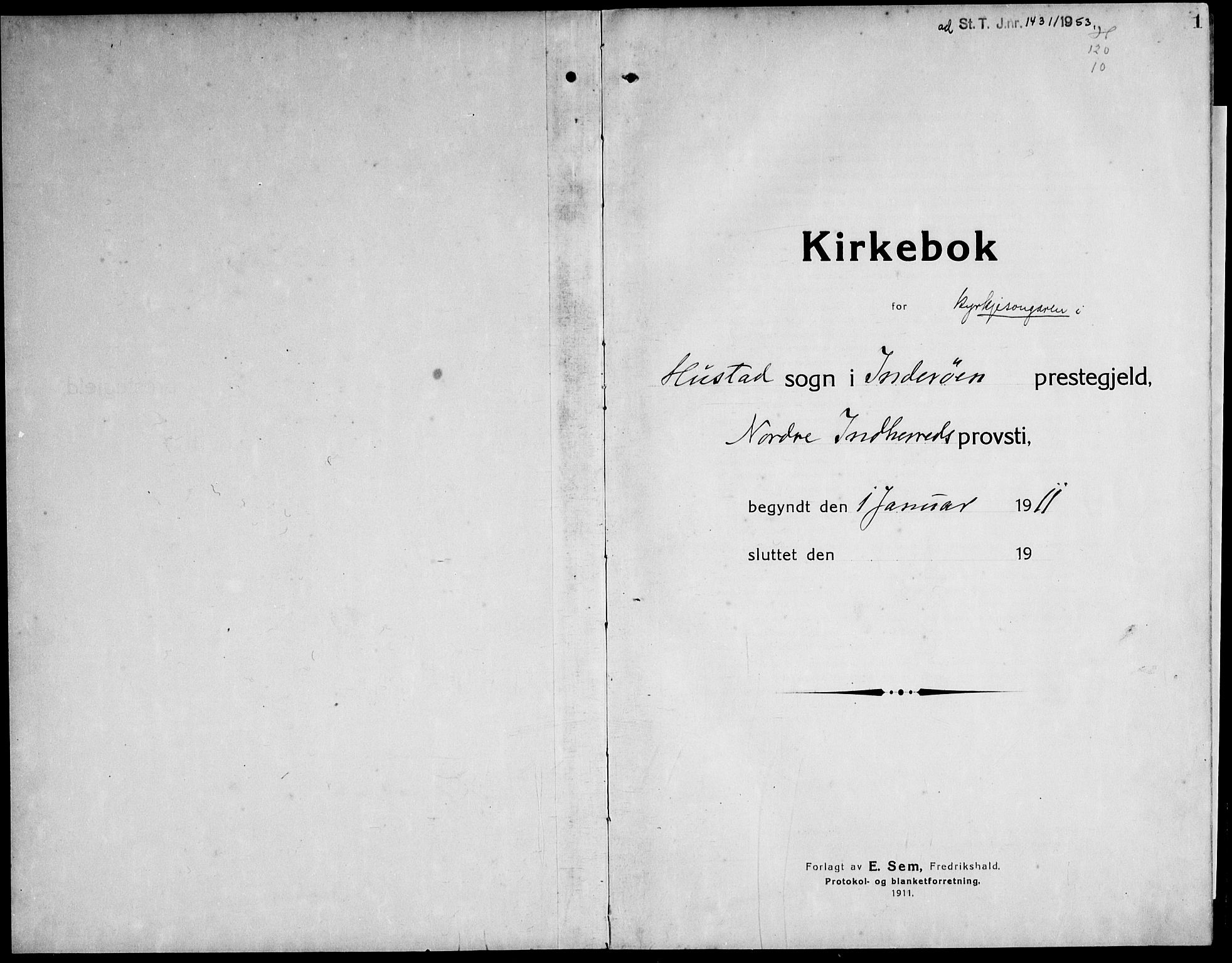 Ministerialprotokoller, klokkerbøker og fødselsregistre - Nord-Trøndelag, SAT/A-1458/732/L0319: Parish register (copy) no. 732C03, 1911-1945, p. 1