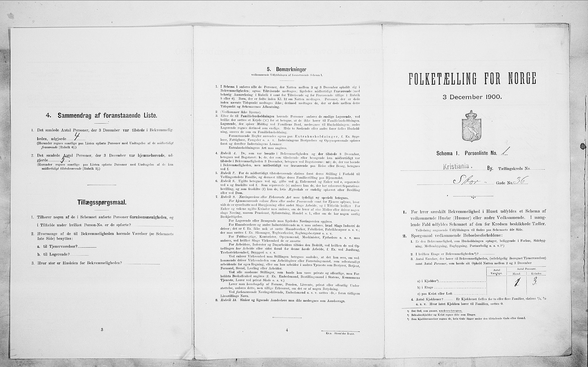 SAO, 1900 census for Kristiania, 1900, p. 92454