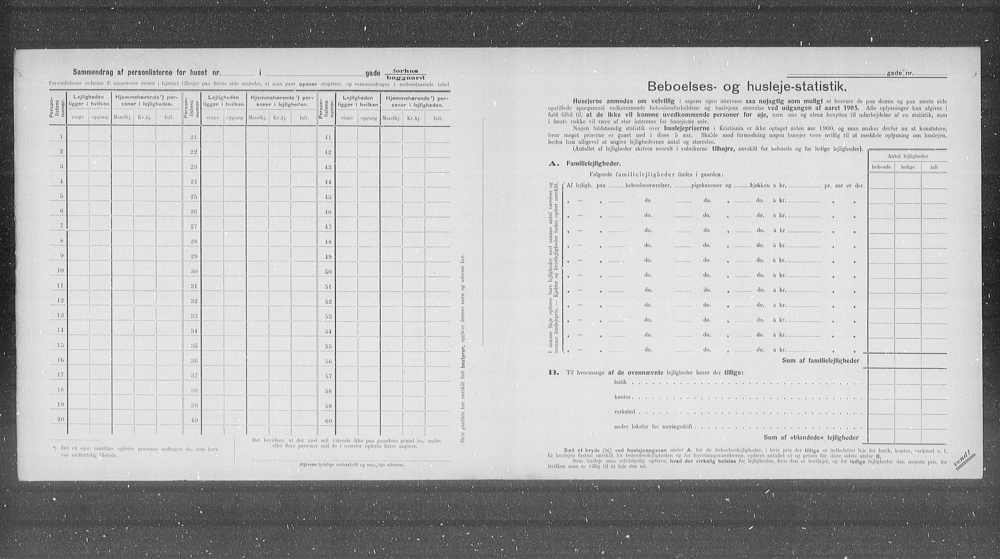 OBA, Municipal Census 1905 for Kristiania, 1905, p. 13795