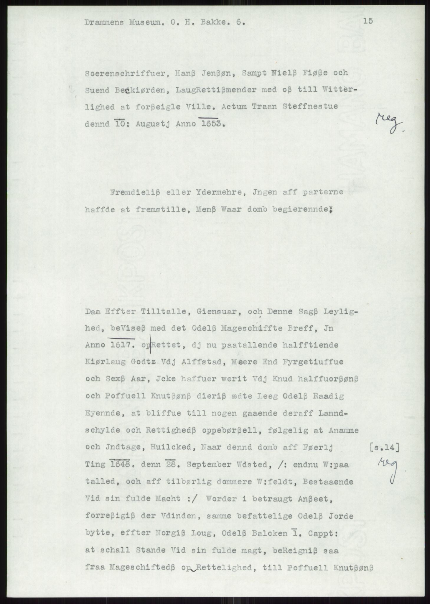 Samlinger til kildeutgivelse, Diplomavskriftsamlingen, AV/RA-EA-4053/H/Ha, p. 1446