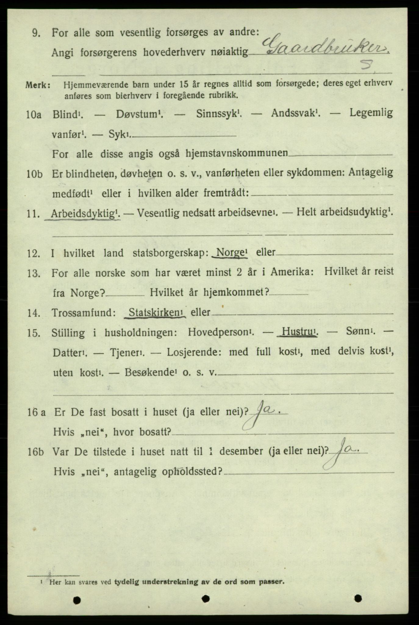 SAB, 1920 census for Strandebarm, 1920, p. 4381