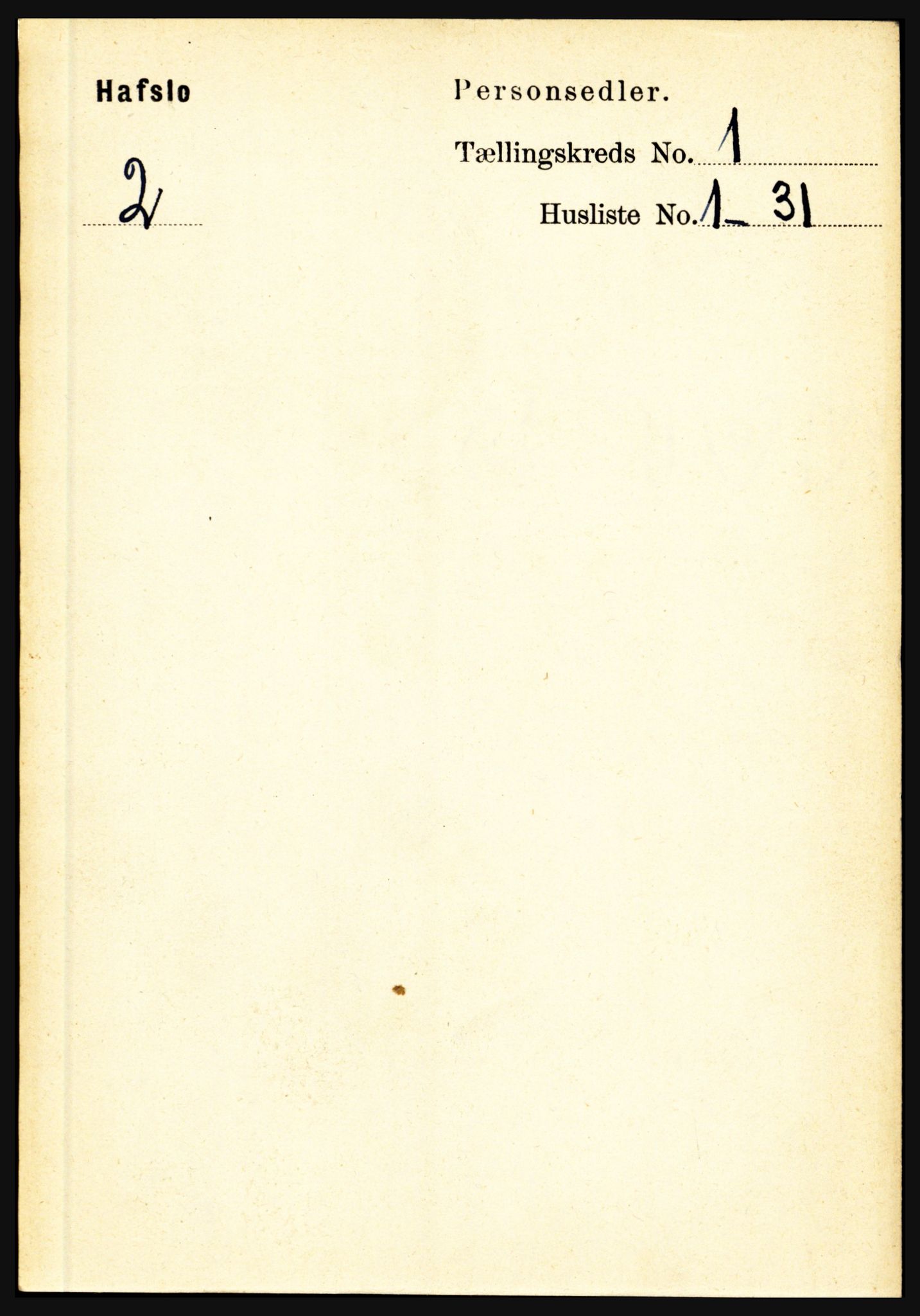 RA, 1891 census for 1425 Hafslo, 1891, p. 101