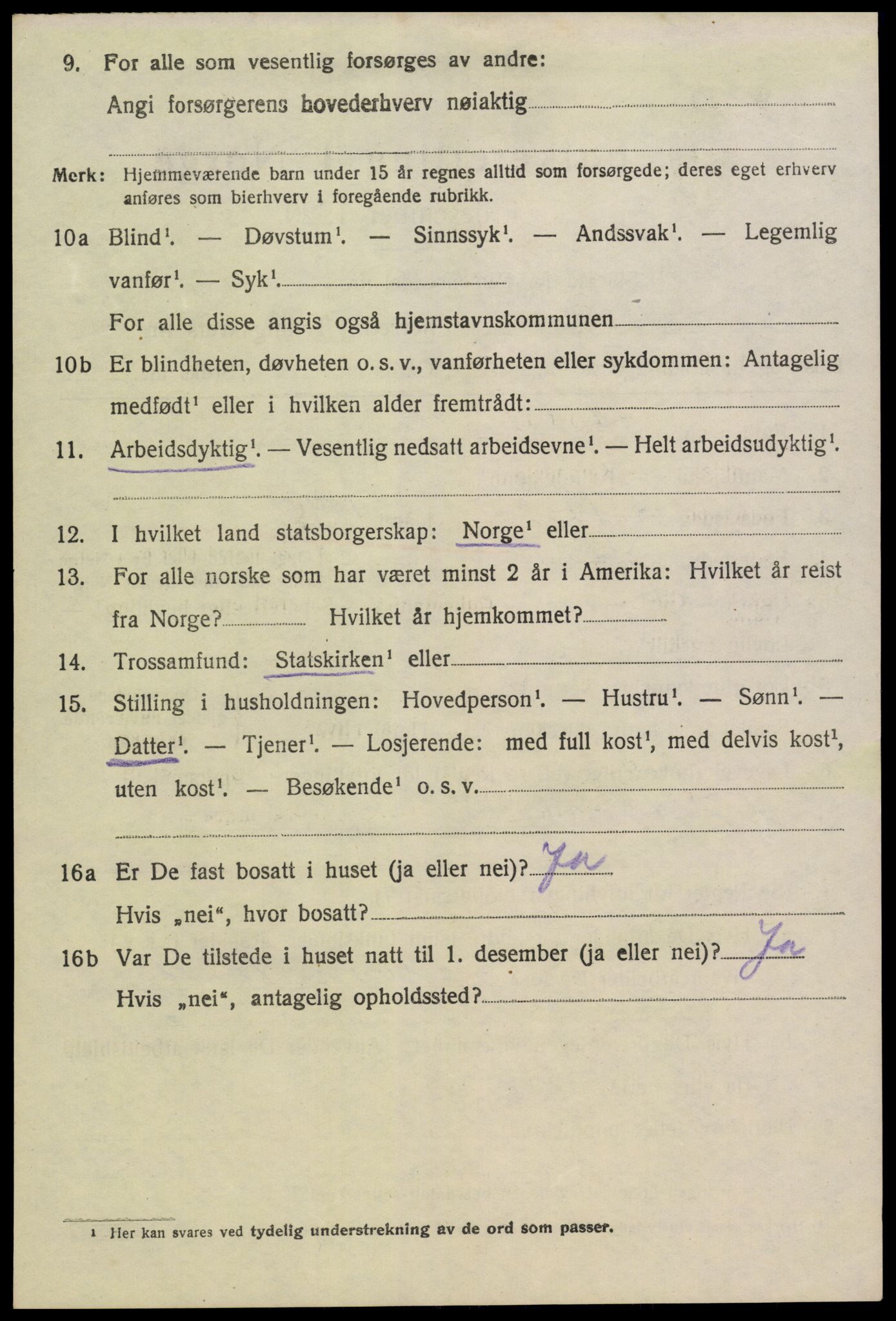 SAK, 1920 census for Stokken, 1920, p. 1969