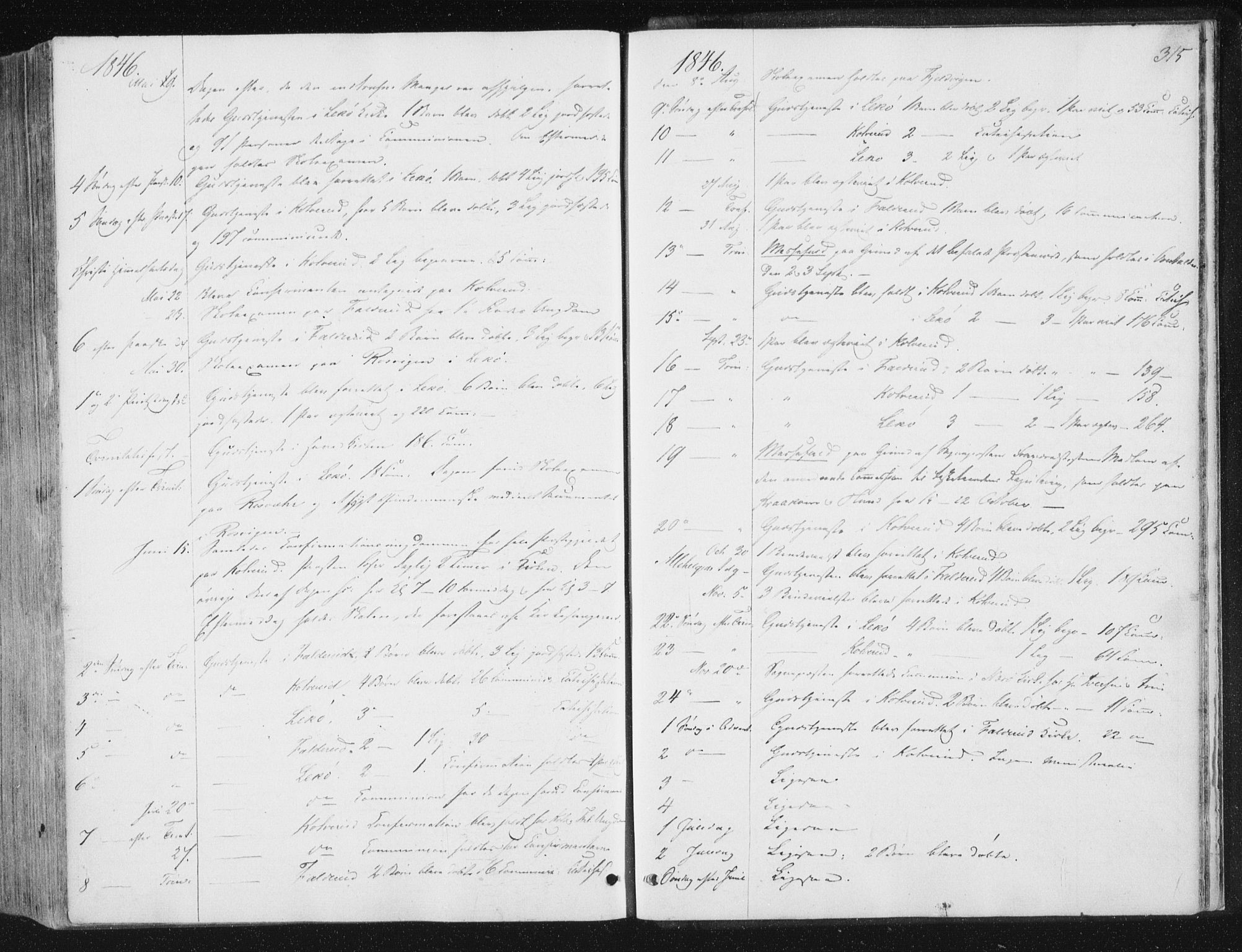 Ministerialprotokoller, klokkerbøker og fødselsregistre - Nord-Trøndelag, SAT/A-1458/780/L0640: Parish register (official) no. 780A05, 1845-1856, p. 315
