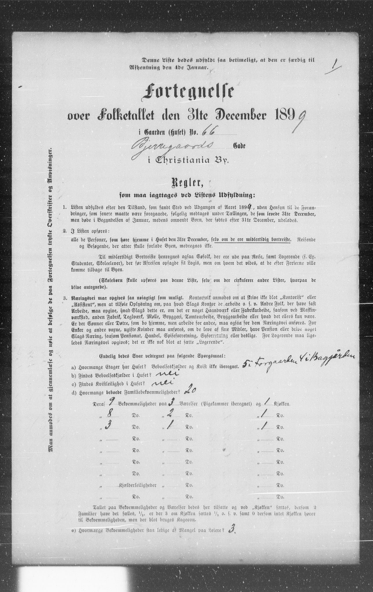 OBA, Municipal Census 1899 for Kristiania, 1899, p. 844