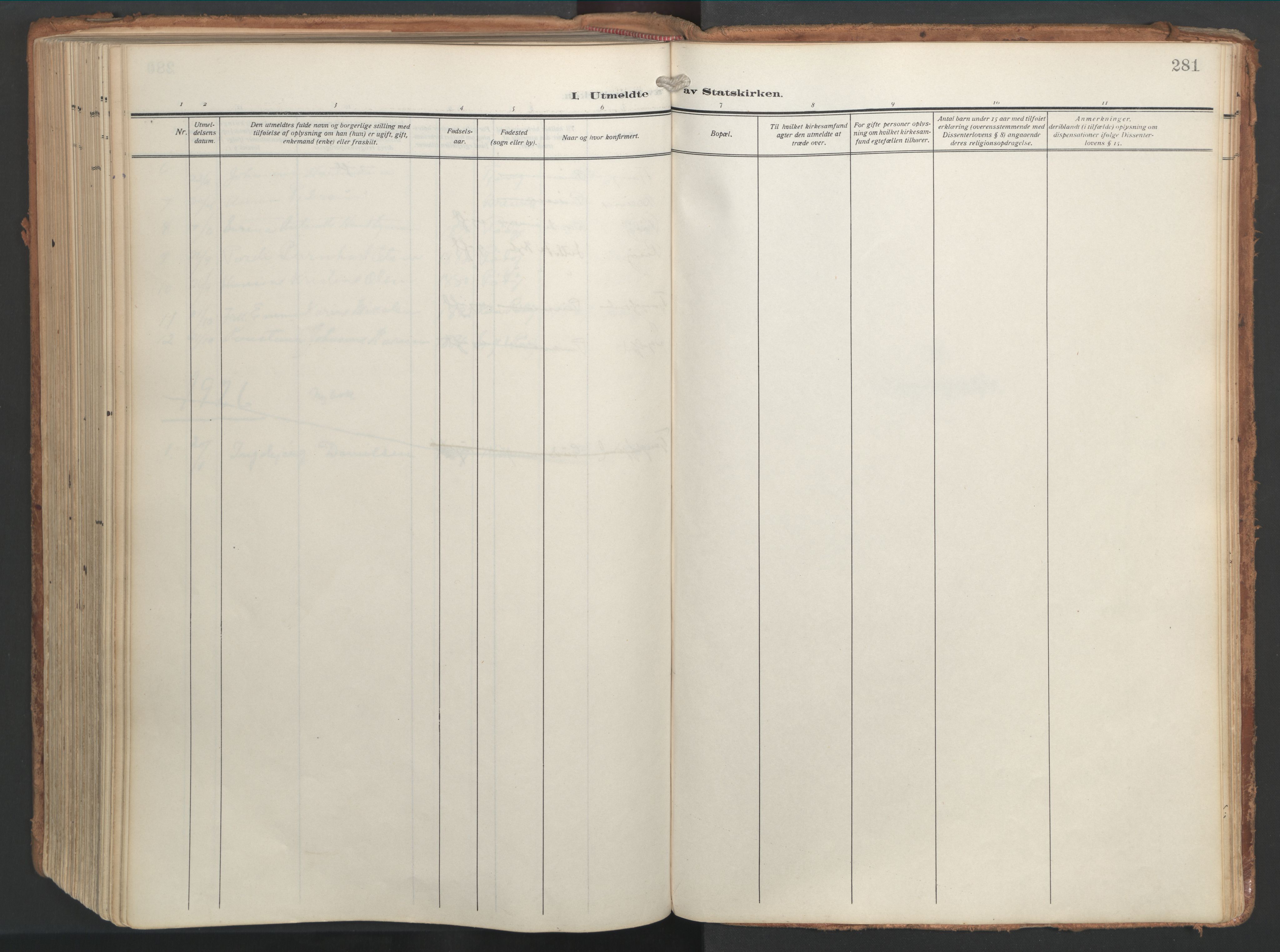 Ministerialprotokoller, klokkerbøker og fødselsregistre - Nordland, AV/SAT-A-1459/841/L0614: Parish register (official) no. 841A17, 1911-1925, p. 281