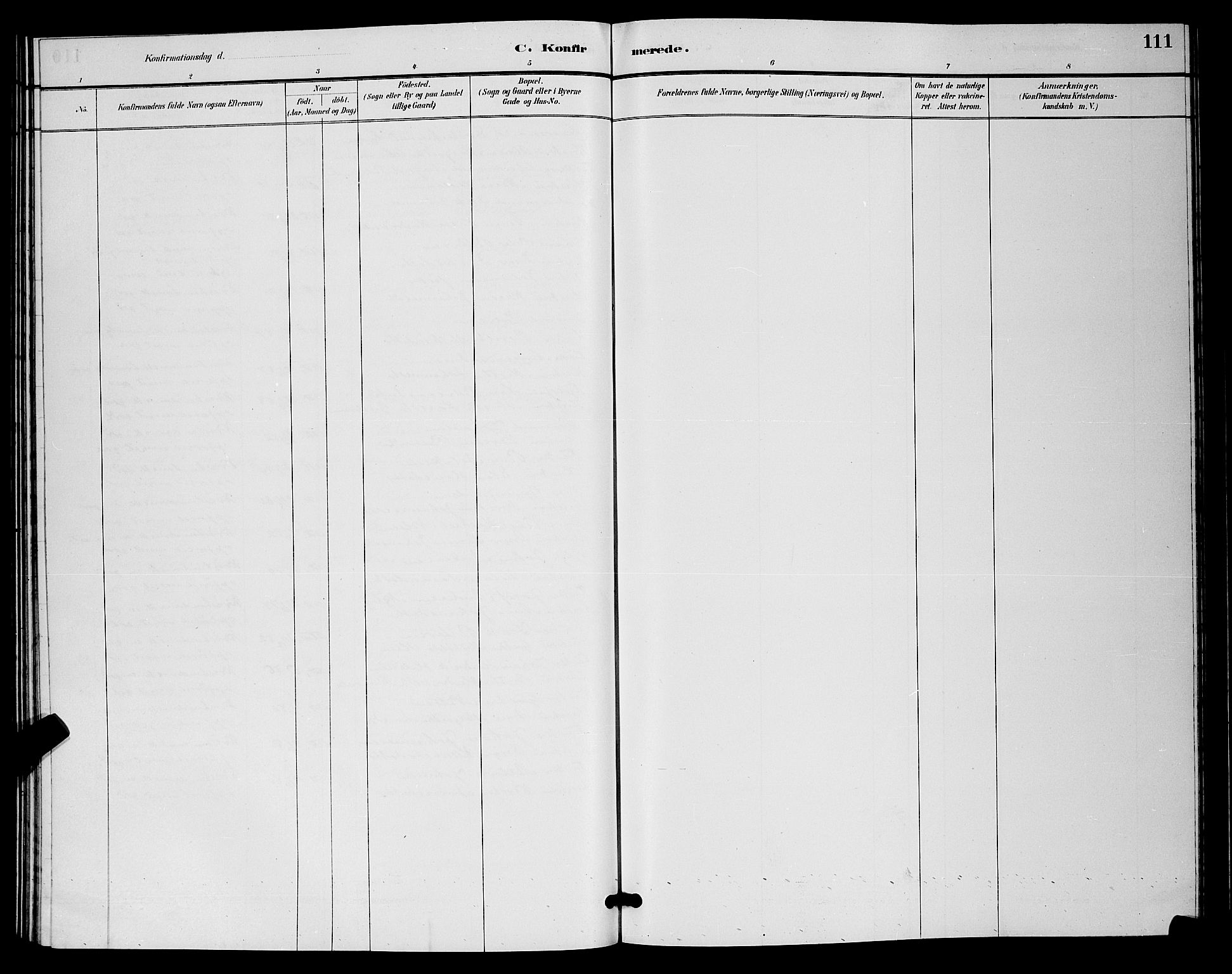 Kistrand/Porsanger sokneprestembete, AV/SATØ-S-1351/H/Hb/L0004.klokk: Parish register (copy) no. 4, 1885-1894, p. 111