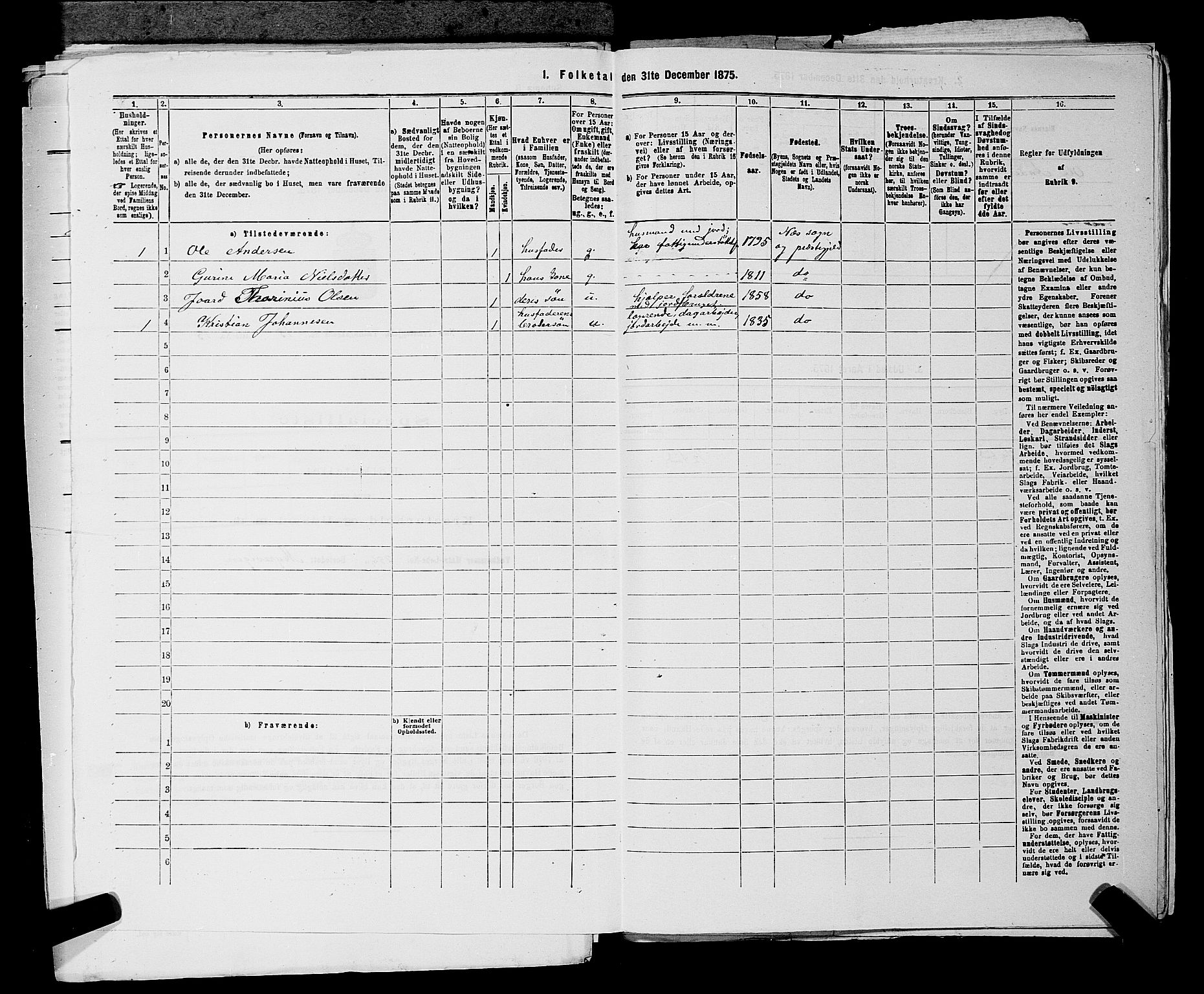 RA, 1875 census for 0236P Nes, 1875, p. 2786