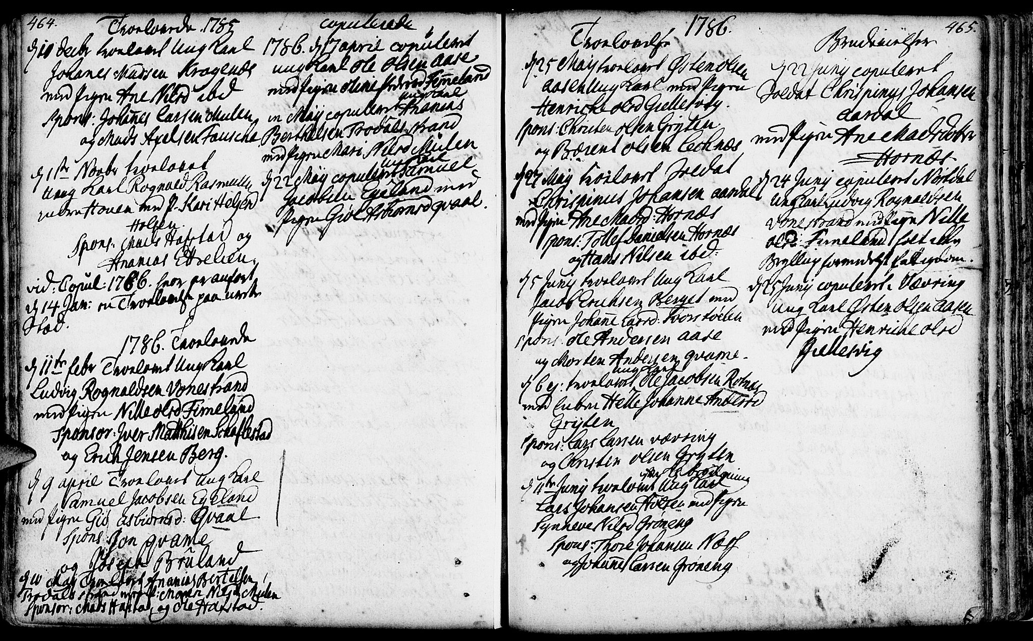 Førde sokneprestembete, SAB/A-79901/H/Haa/Haaa/L0004: Parish register (official) no. A 4, 1781-1803, p. 464-465