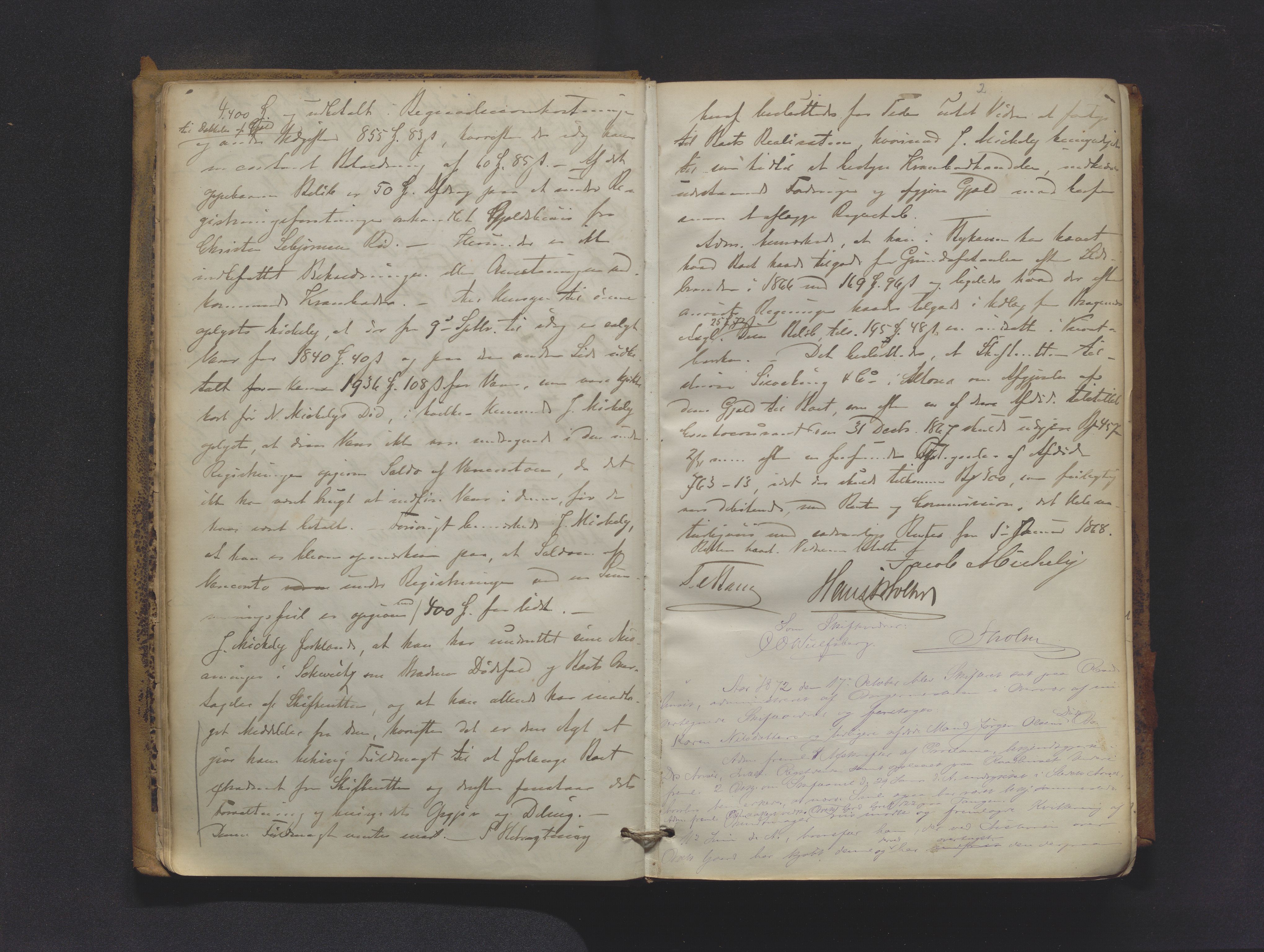 Drammen byfogd, AV/SAKO-A-222/H/Hb/Hbc/L0012: Skifteforhandlingsprotokoll. - Drammen., 1867-1880, p. 13