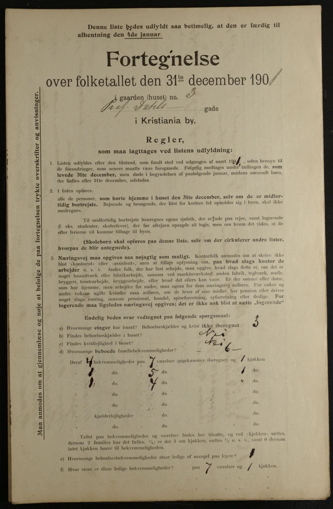 OBA, Municipal Census 1901 for Kristiania, 1901, p. 12514