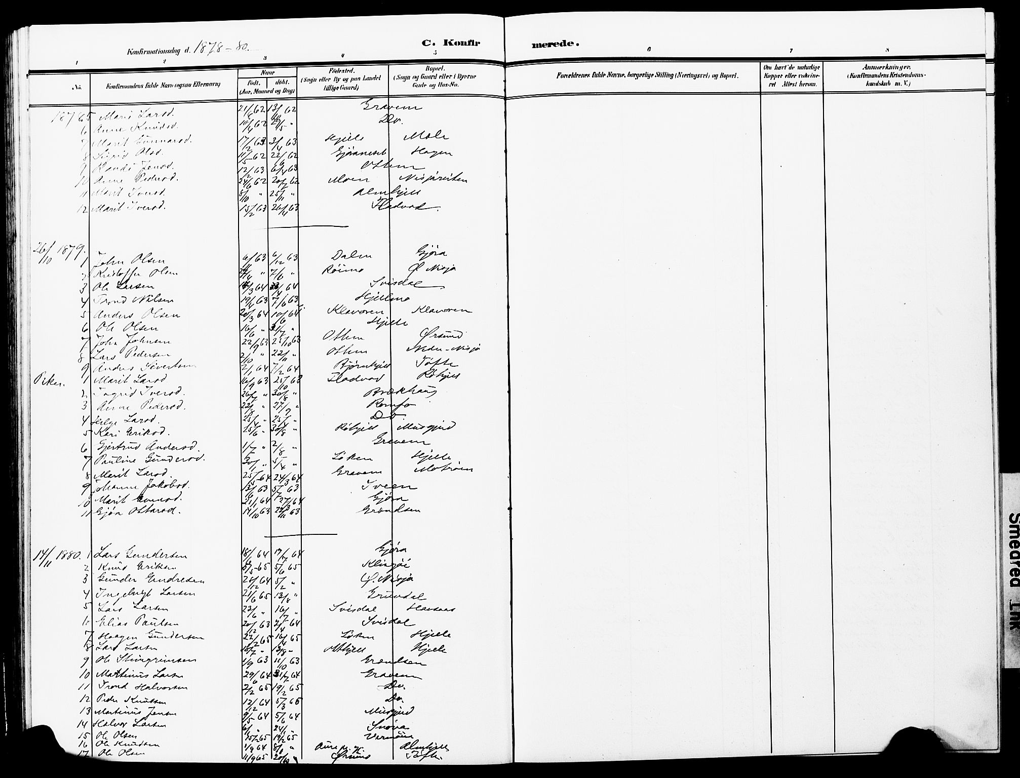 Ministerialprotokoller, klokkerbøker og fødselsregistre - Møre og Romsdal, AV/SAT-A-1454/591/L1020: Parish register (copy) no. 591C01, 1869-1930