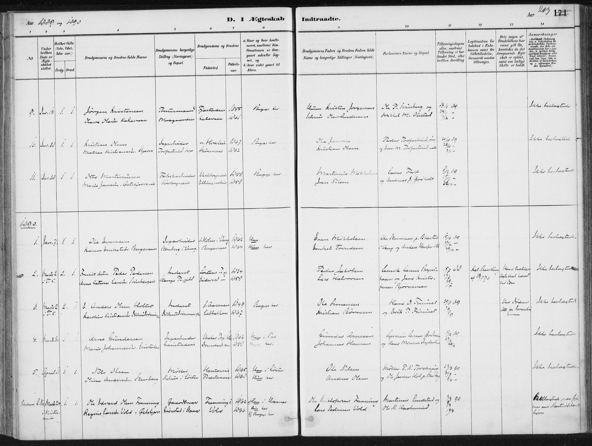 Romedal prestekontor, SAH/PREST-004/K/L0010: Parish register (official) no. 10, 1880-1895, p. 213