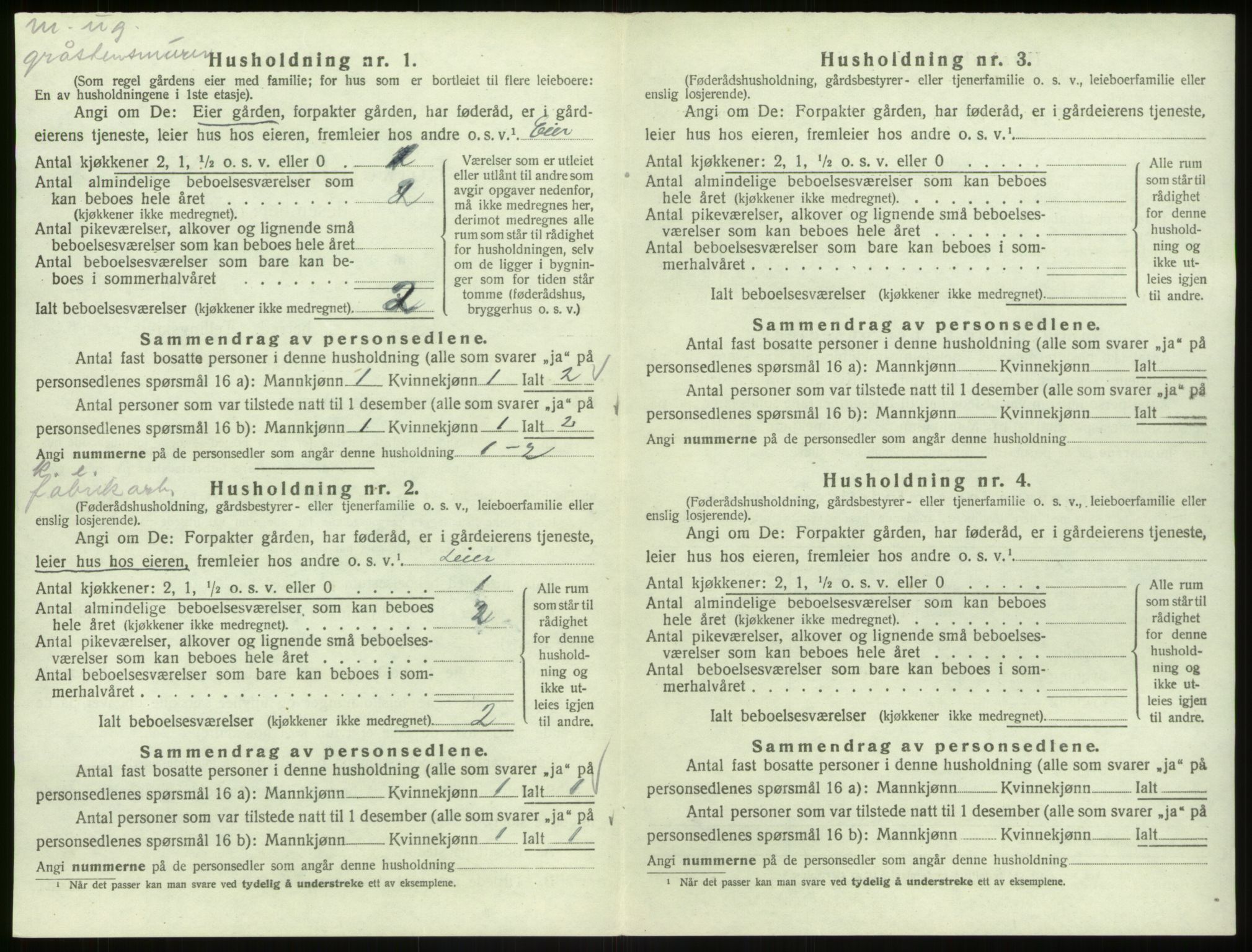 SAB, 1920 census for Åsane, 1920, p. 185