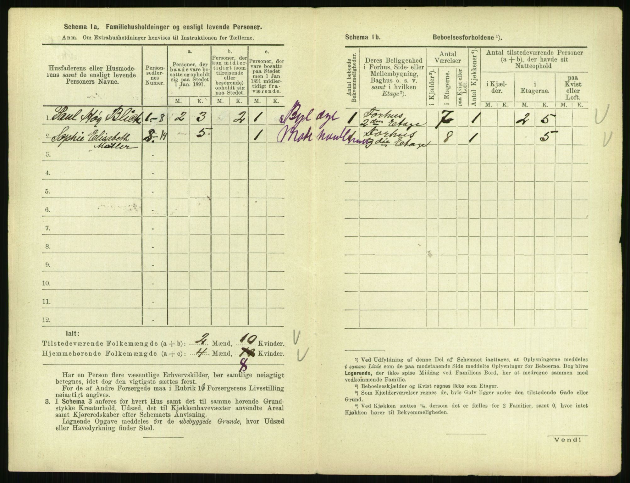 RA, 1891 census for 0903 Arendal, 1891, p. 663