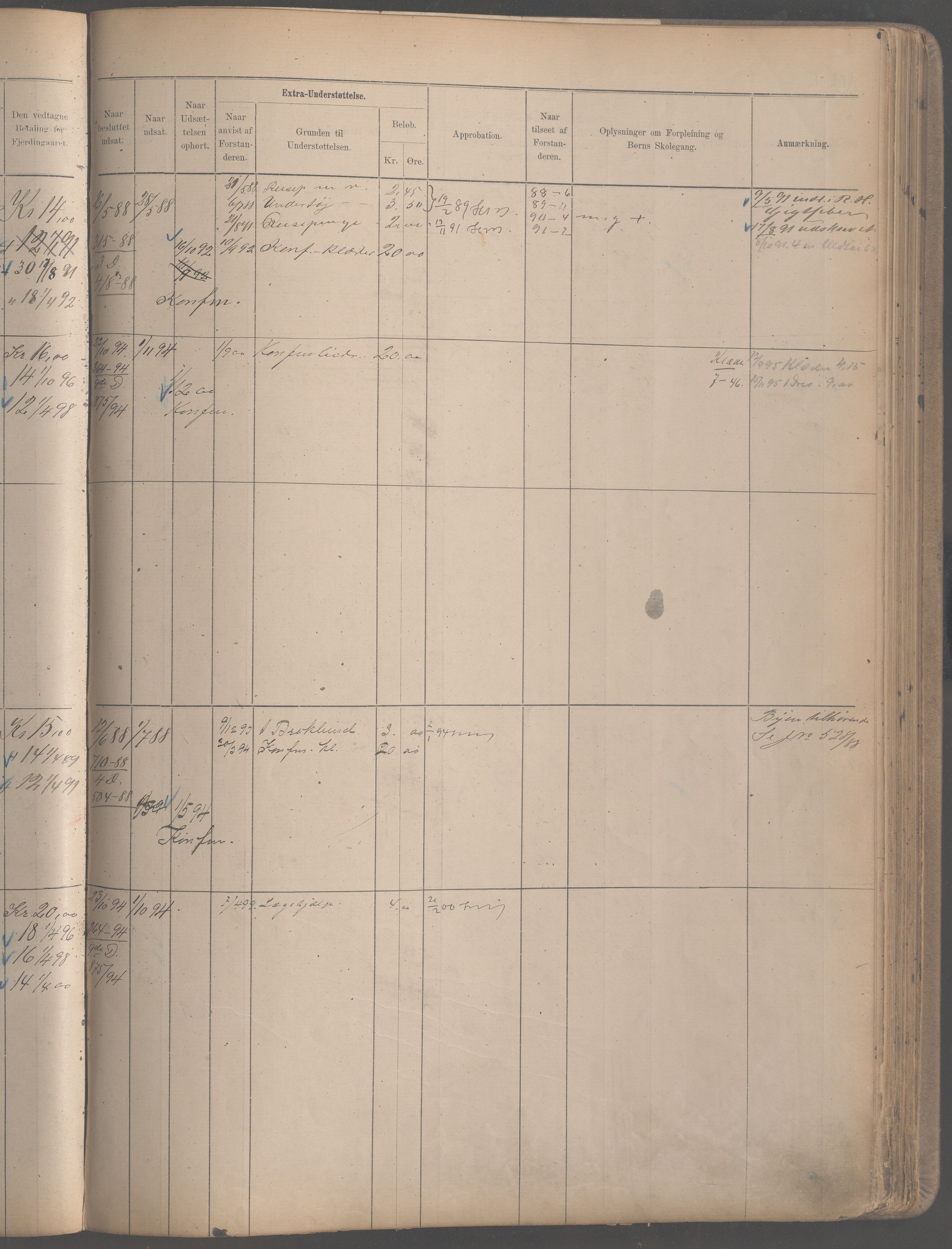 Fattigvesenet, OBA/A-20045/H/Hb/L0003: Manntallsprotokoll. Mnr. 1-399, 1887-1901, p. 311