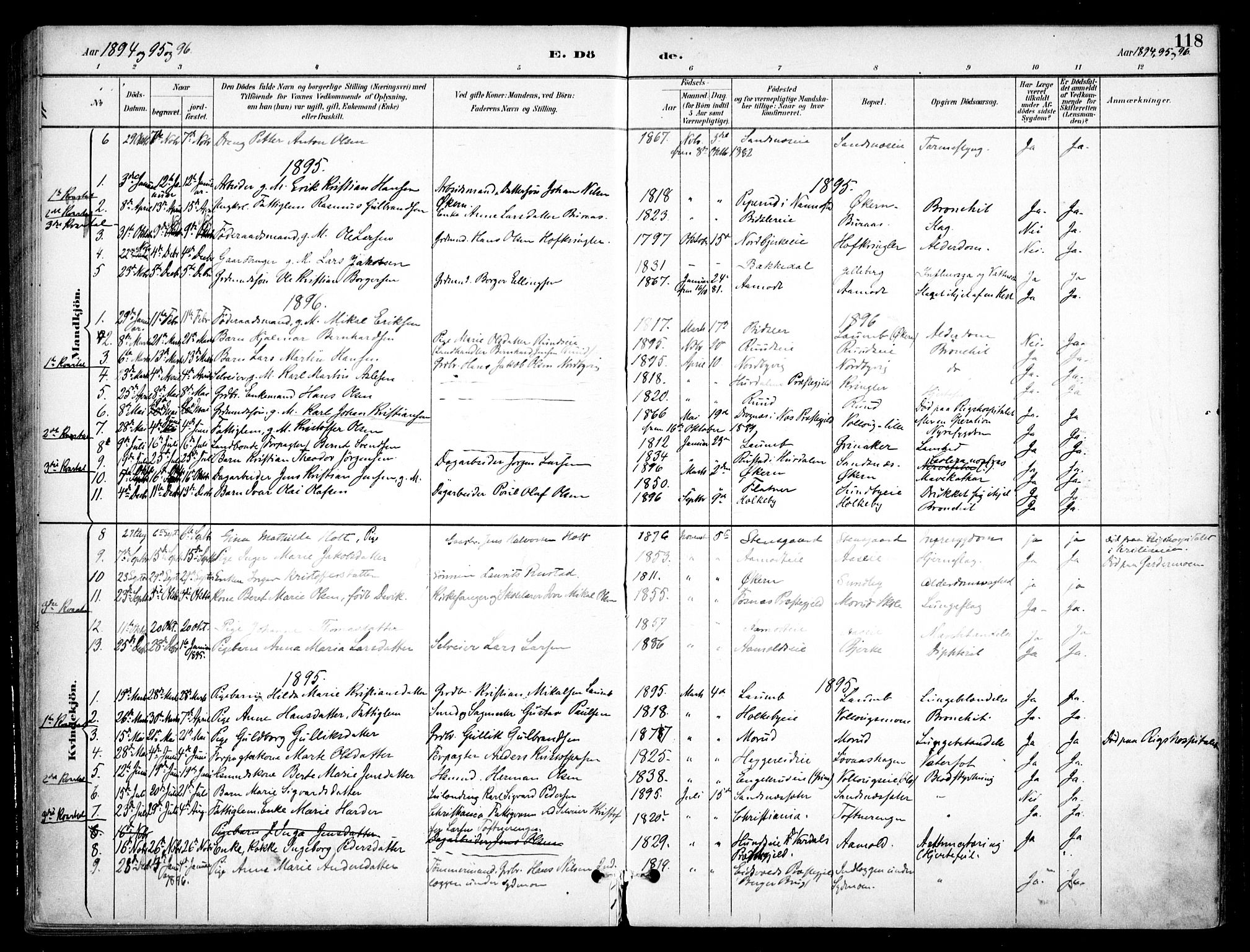 Nannestad prestekontor Kirkebøker, SAO/A-10414a/F/Fc/L0002: Parish register (official) no. III 2, 1893-1907, p. 118