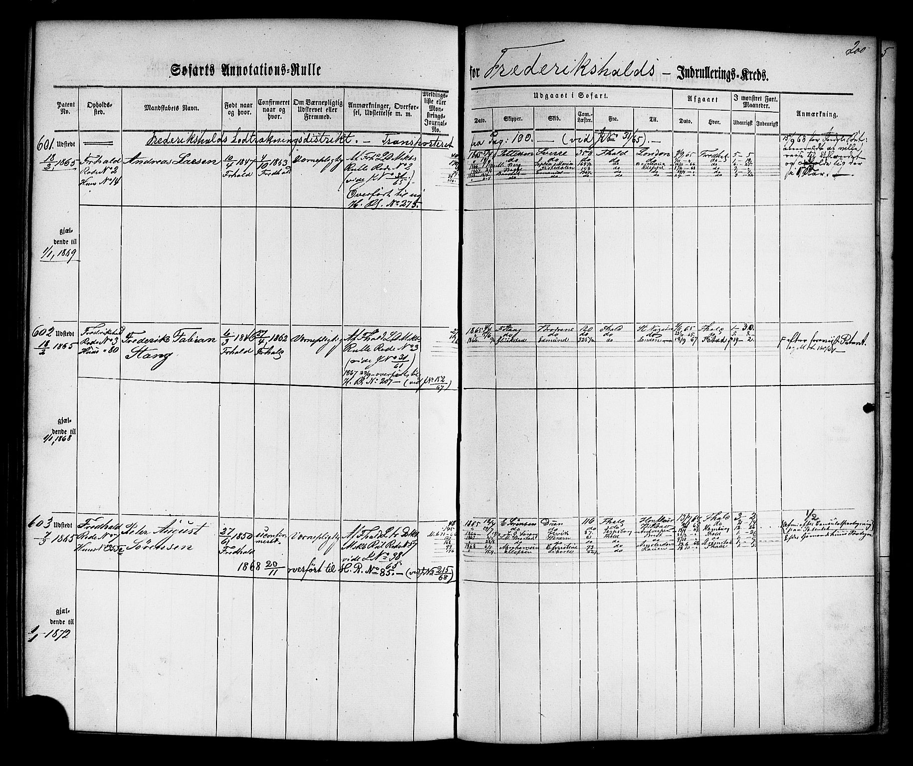 Halden mønstringskontor, AV/SAO-A-10569a/F/Fc/Fca/L0001: Annotasjonsrulle, 1860-1868, p. 173