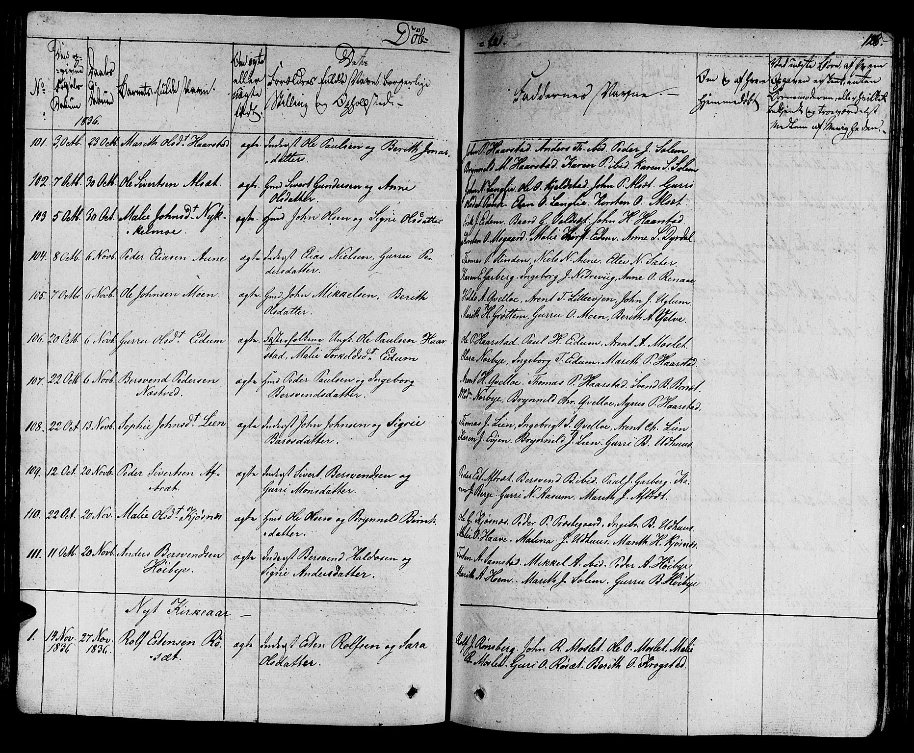 Ministerialprotokoller, klokkerbøker og fødselsregistre - Sør-Trøndelag, SAT/A-1456/695/L1143: Parish register (official) no. 695A05 /1, 1824-1842, p. 126