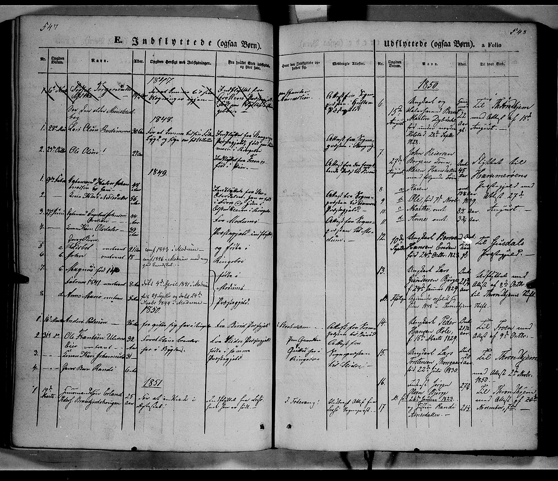 Ringebu prestekontor, SAH/PREST-082/H/Ha/Haa/L0006: Parish register (official) no. 6, 1848-1859, p. 547-548