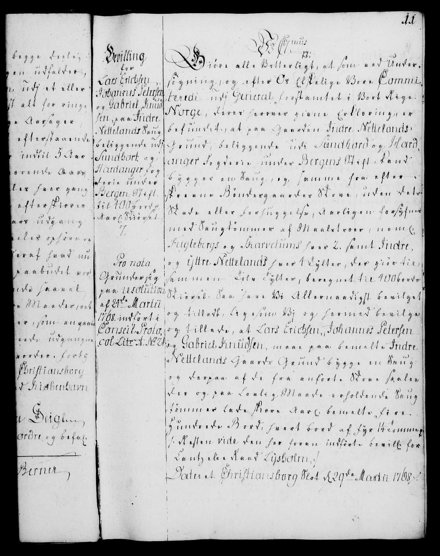 Rentekammeret, Kammerkanselliet, AV/RA-EA-3111/G/Gg/Gga/L0008: Norsk ekspedisjonsprotokoll med register (merket RK 53.8), 1768-1771, p. 11