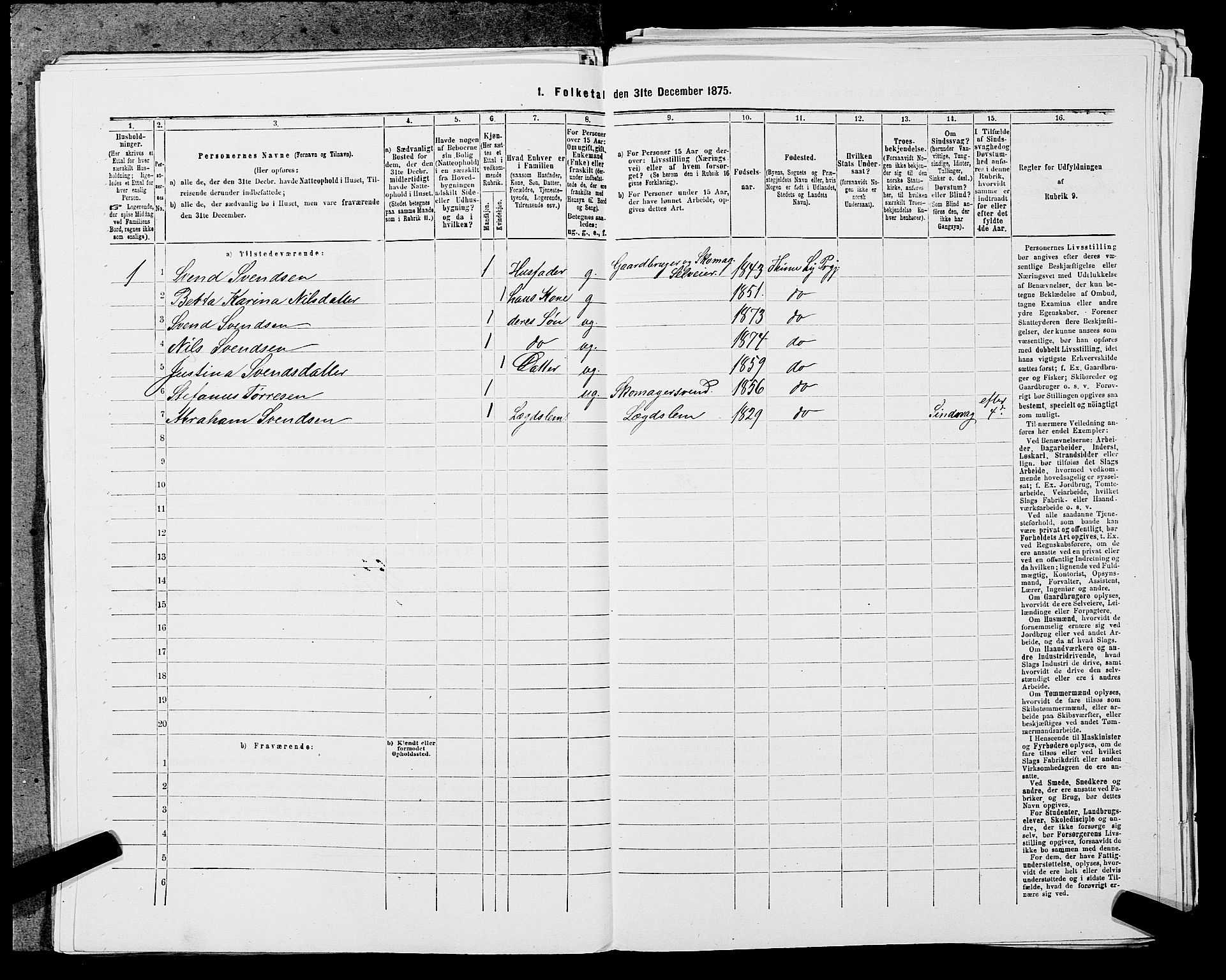 SAST, 1875 census for 1121P Lye, 1875, p. 504