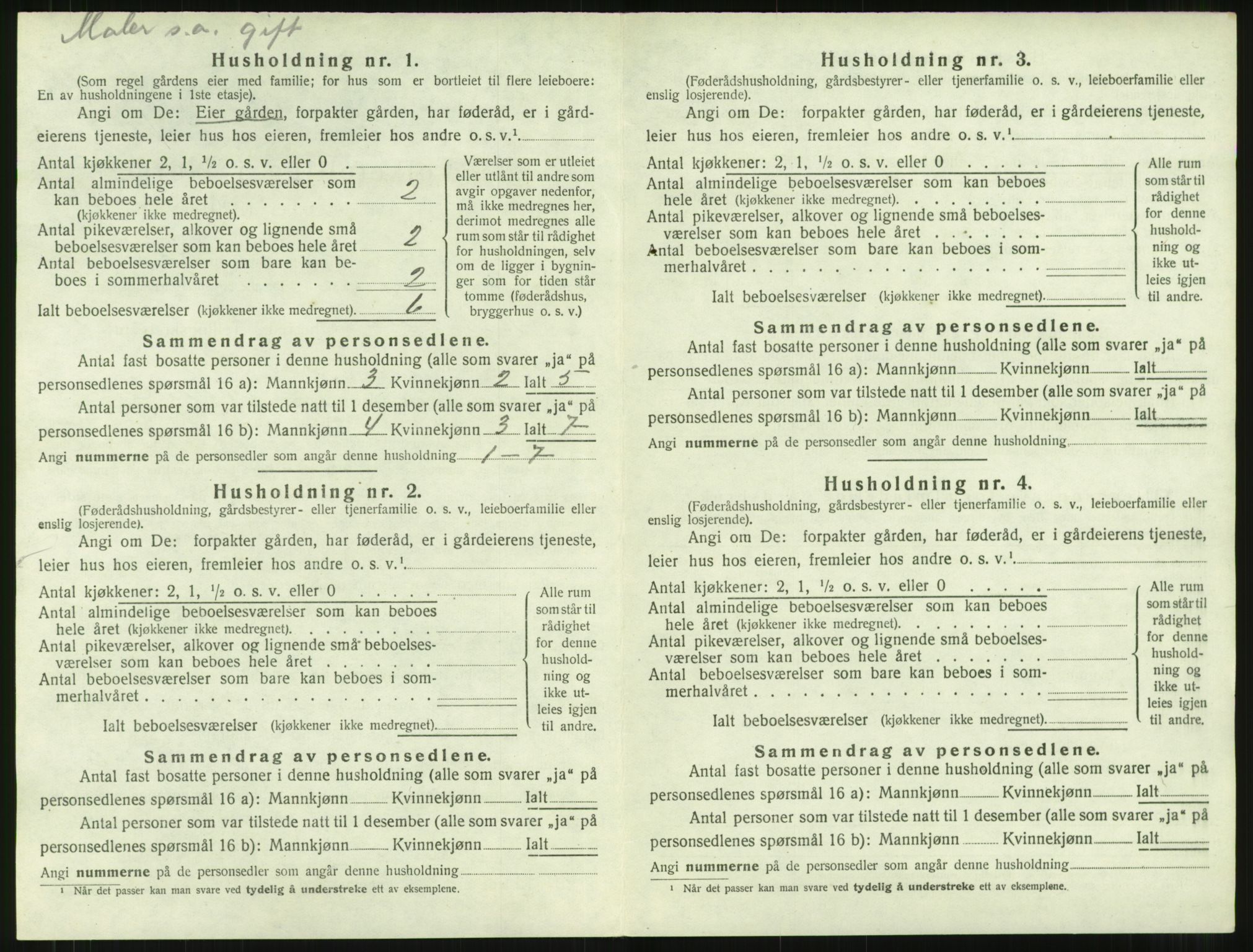 SAT, 1920 census for Rindal, 1920, p. 279