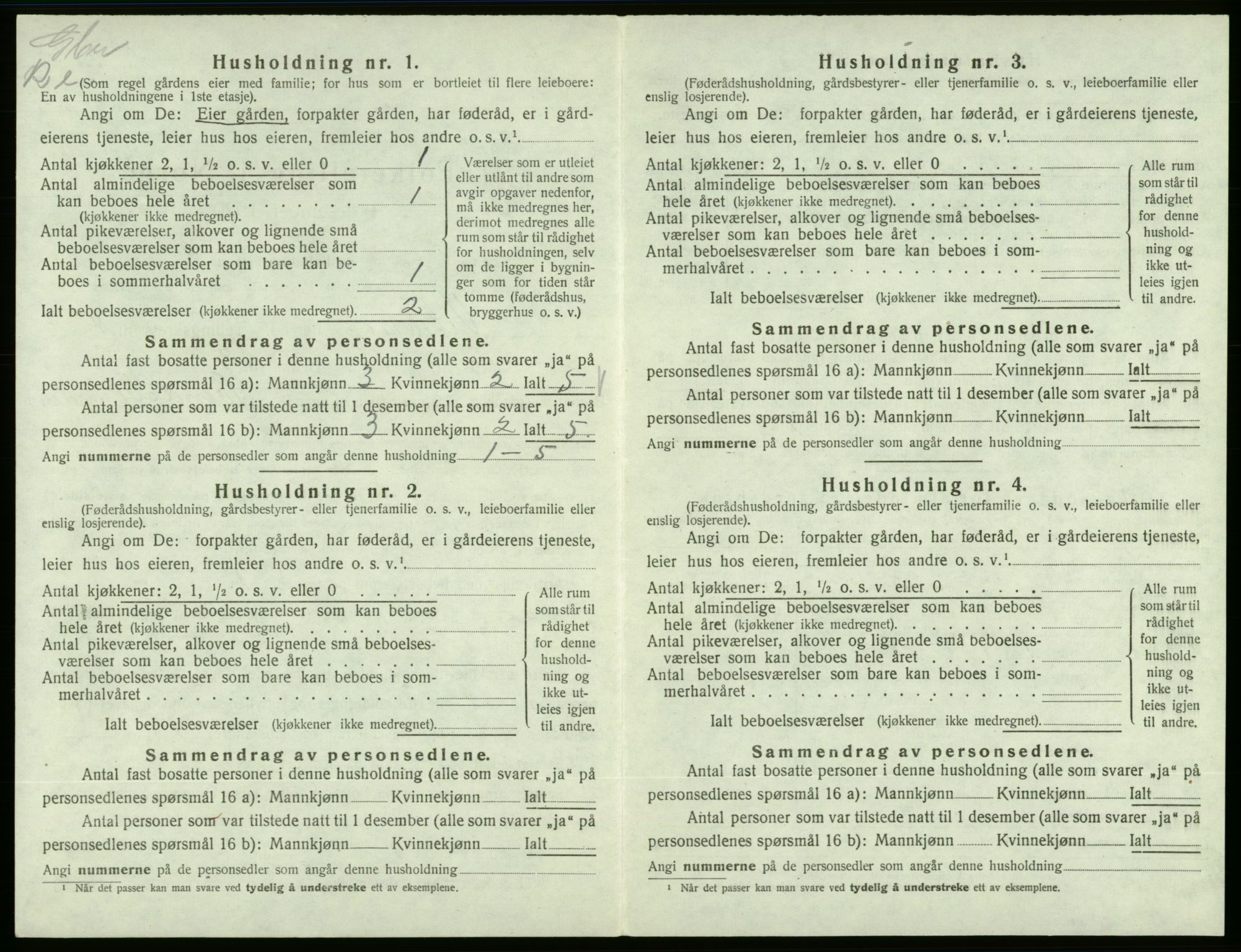 SAB, 1920 census for Vikebygd, 1920, p. 268