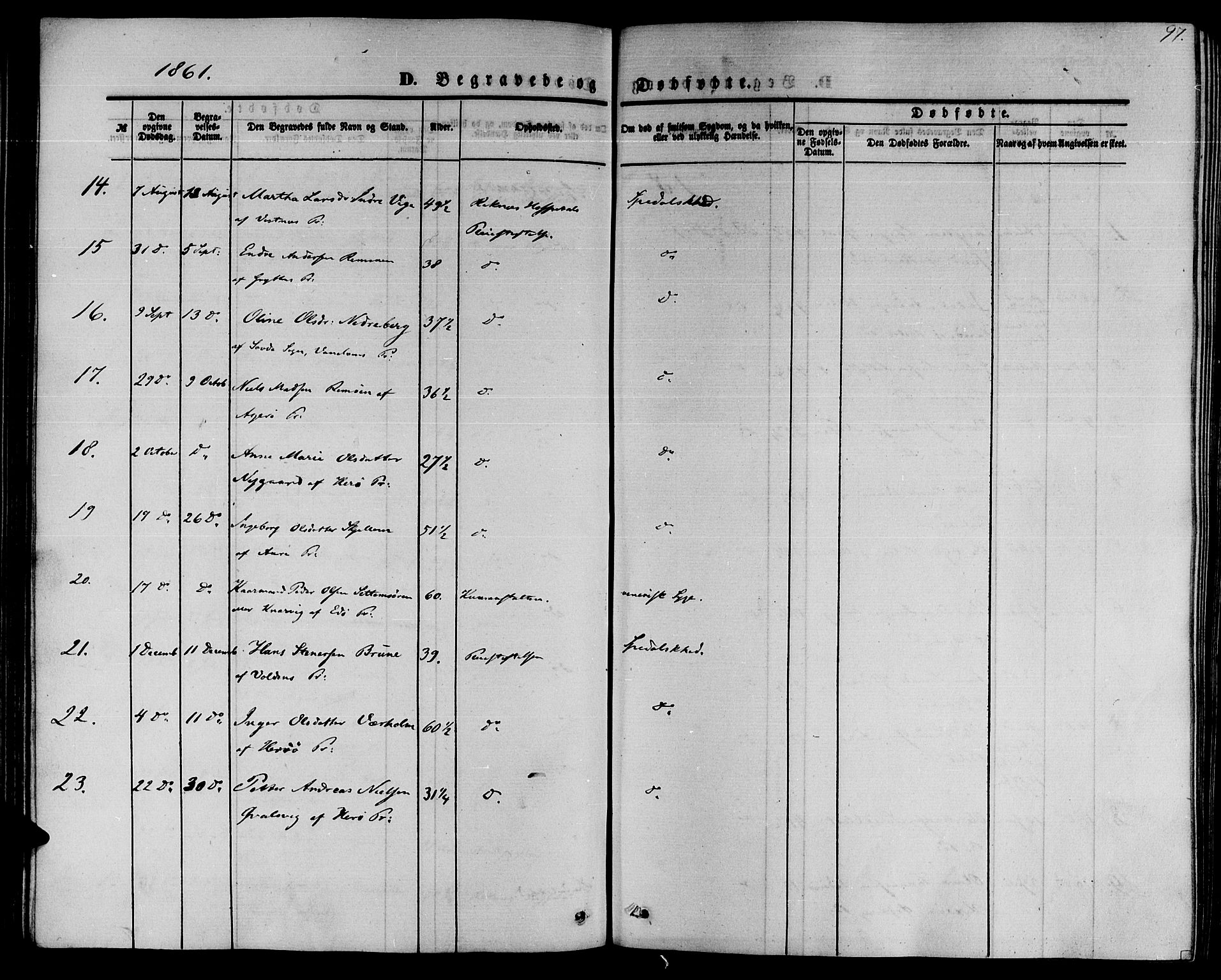 Ministerialprotokoller, klokkerbøker og fødselsregistre - Møre og Romsdal, AV/SAT-A-1454/559/L0713: Parish register (official) no. 559A01, 1861-1886, p. 97