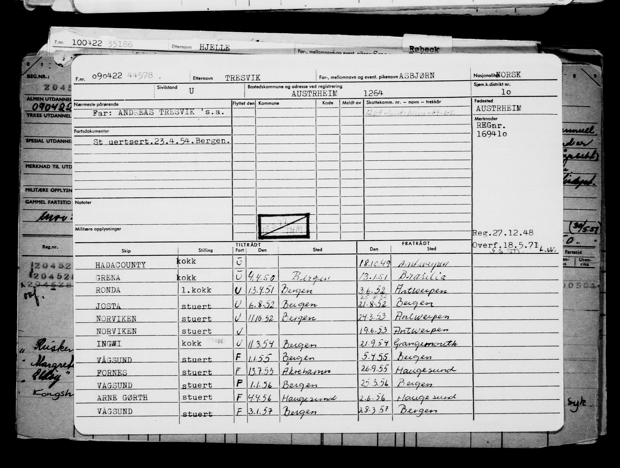 Direktoratet for sjømenn, AV/RA-S-3545/G/Gb/L0205: Hovedkort, 1922, p. 244