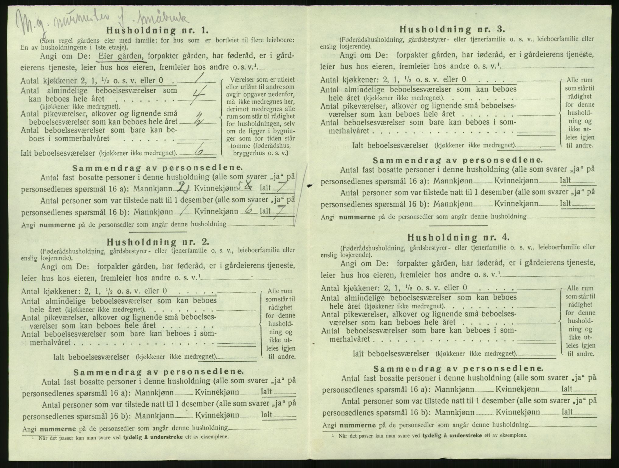 SAK, 1920 census for Søndeled, 1920, p. 334