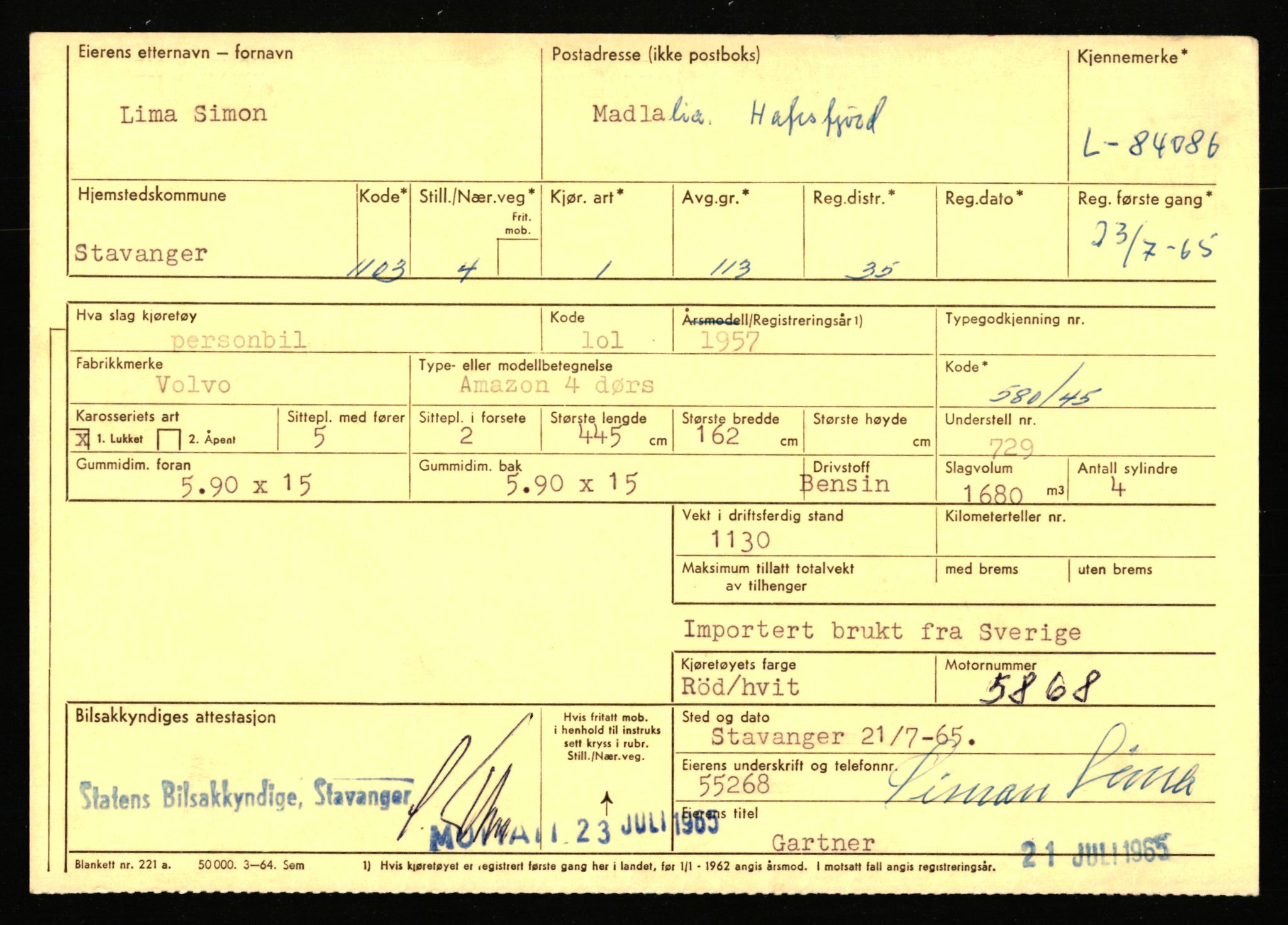 Stavanger trafikkstasjon, AV/SAST-A-101942/0/F/L0072: L-82200 - L-84099, 1930-1971, p. 2163