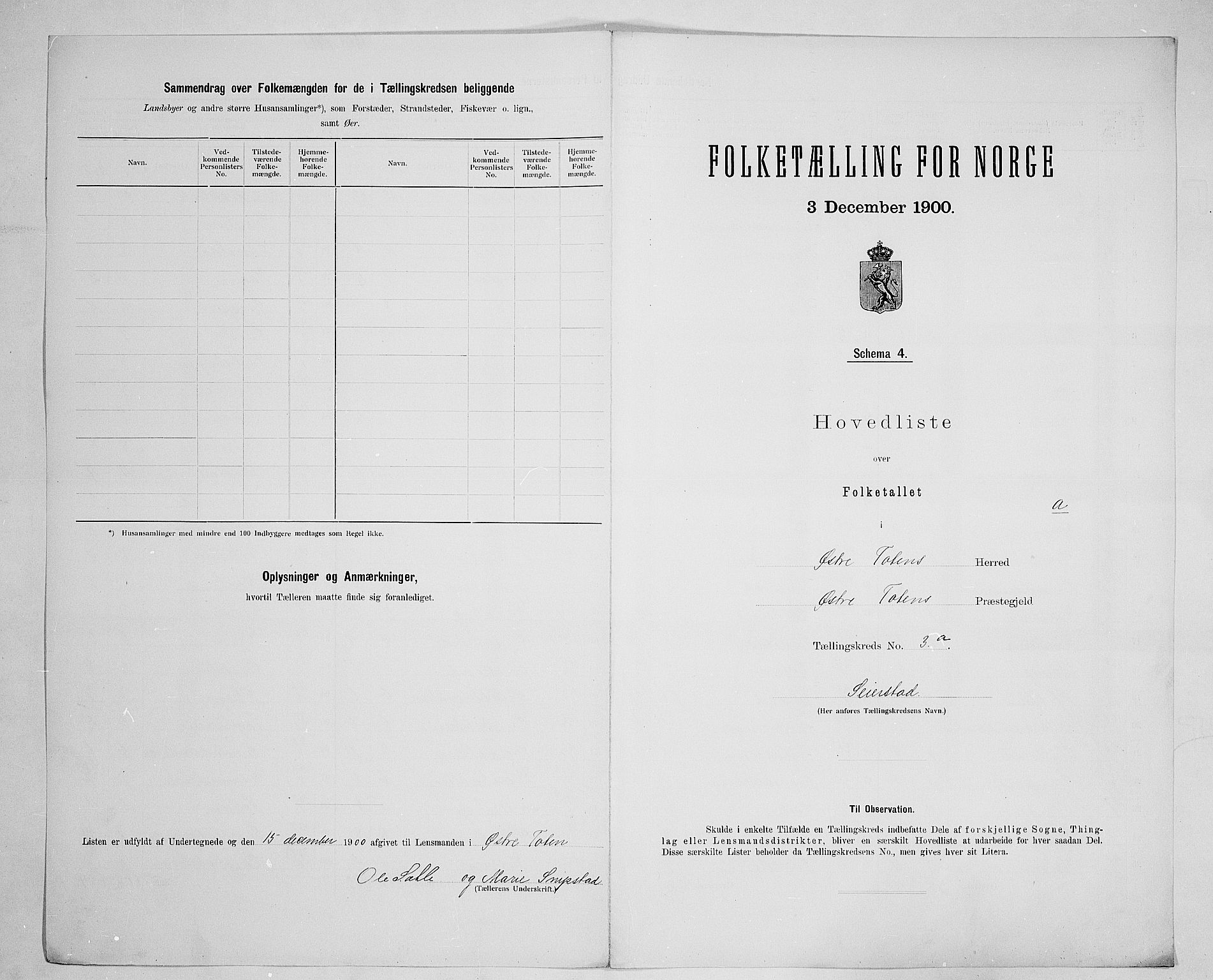 SAH, 1900 census for Østre Toten, 1900, p. 25