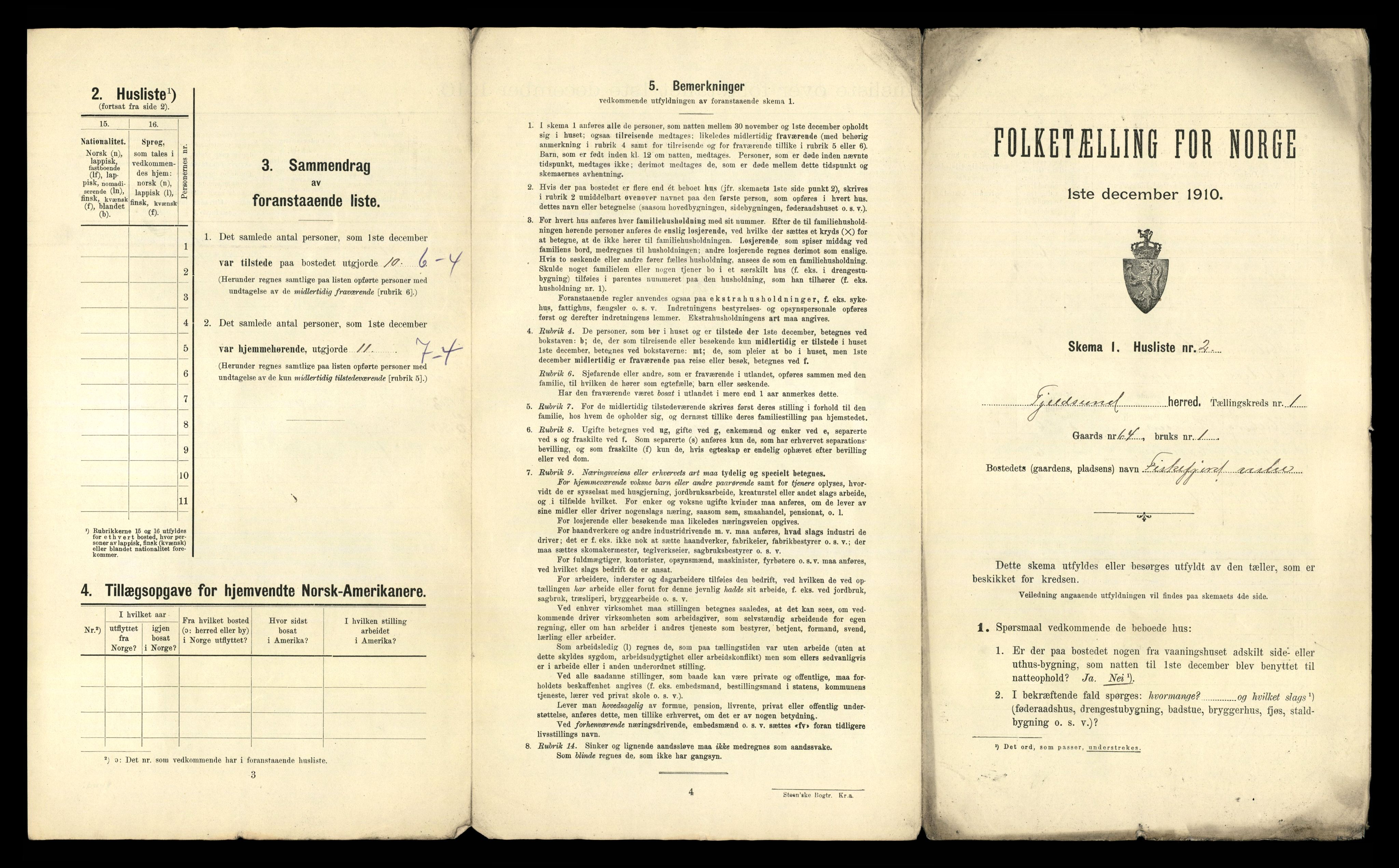 RA, 1910 census for Tjeldsund, 1910, p. 22