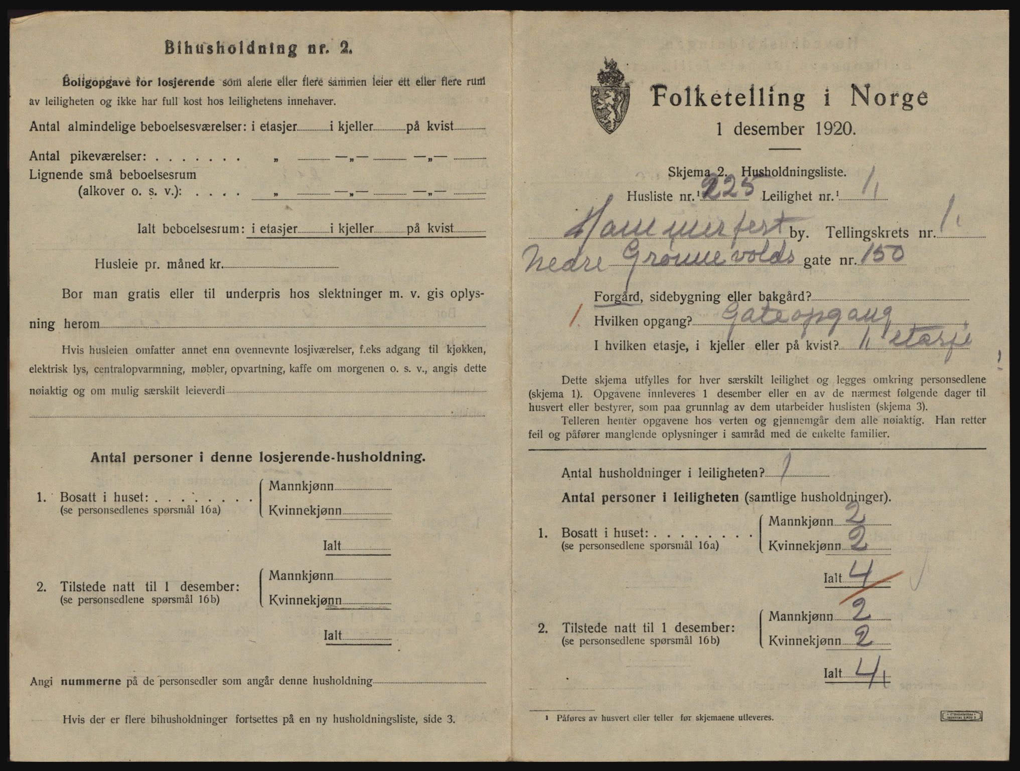 SATØ, 1920 census for Hammerfest, 1920, p. 1676