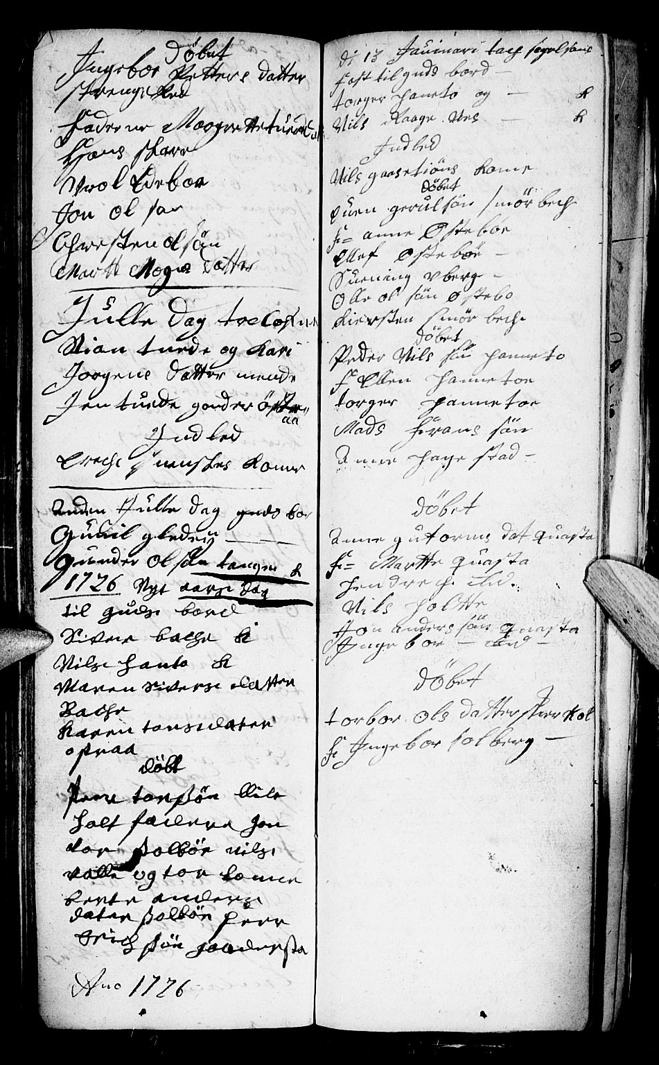 Holt sokneprestkontor, SAK/1111-0021/F/Fb/L0002: Parish register (copy) no. B 2, 1715-1727, p. 184